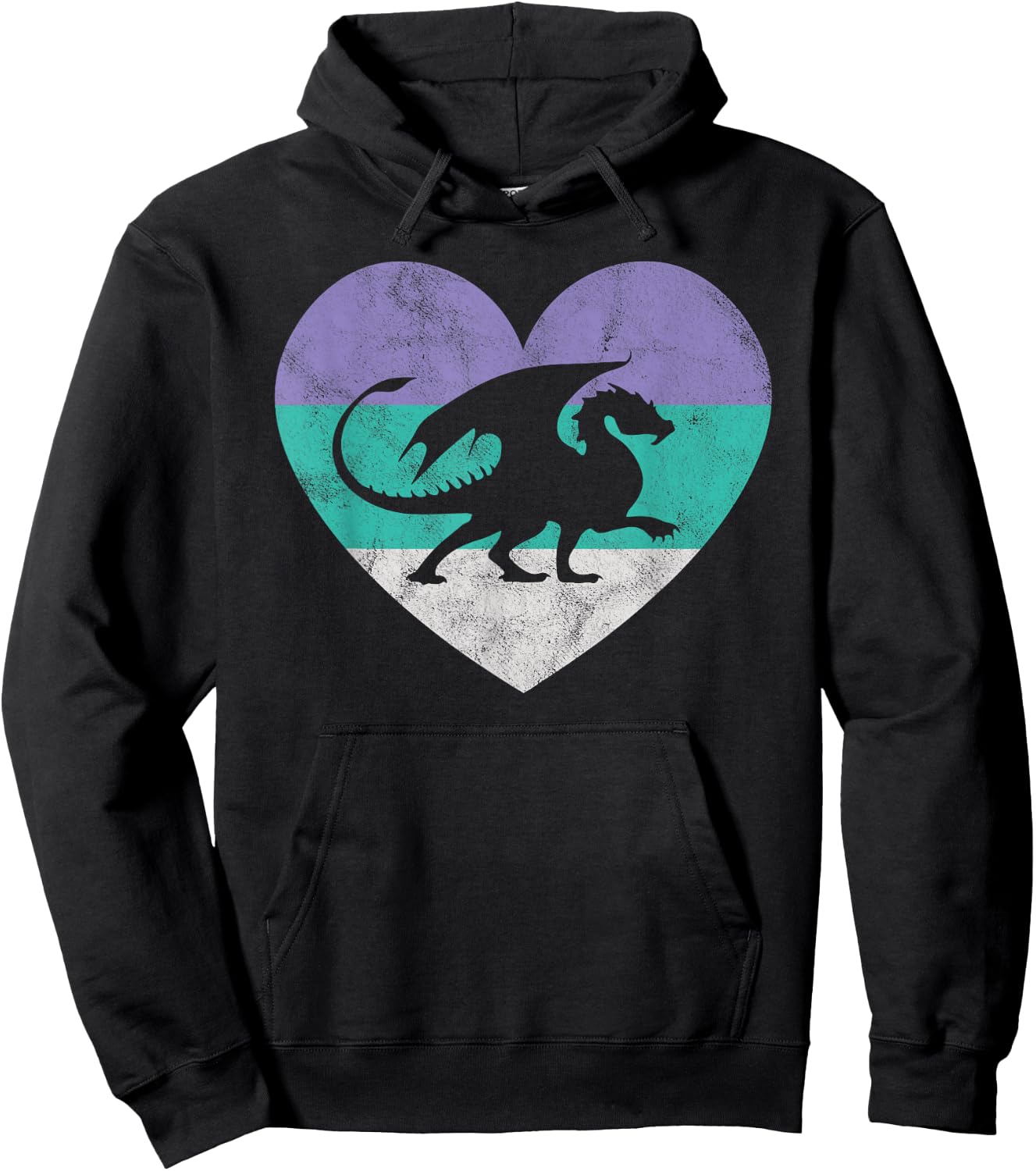 Dragon Gift Shirt & Girls Retro Cute Hoodie - Hoodie | Black
