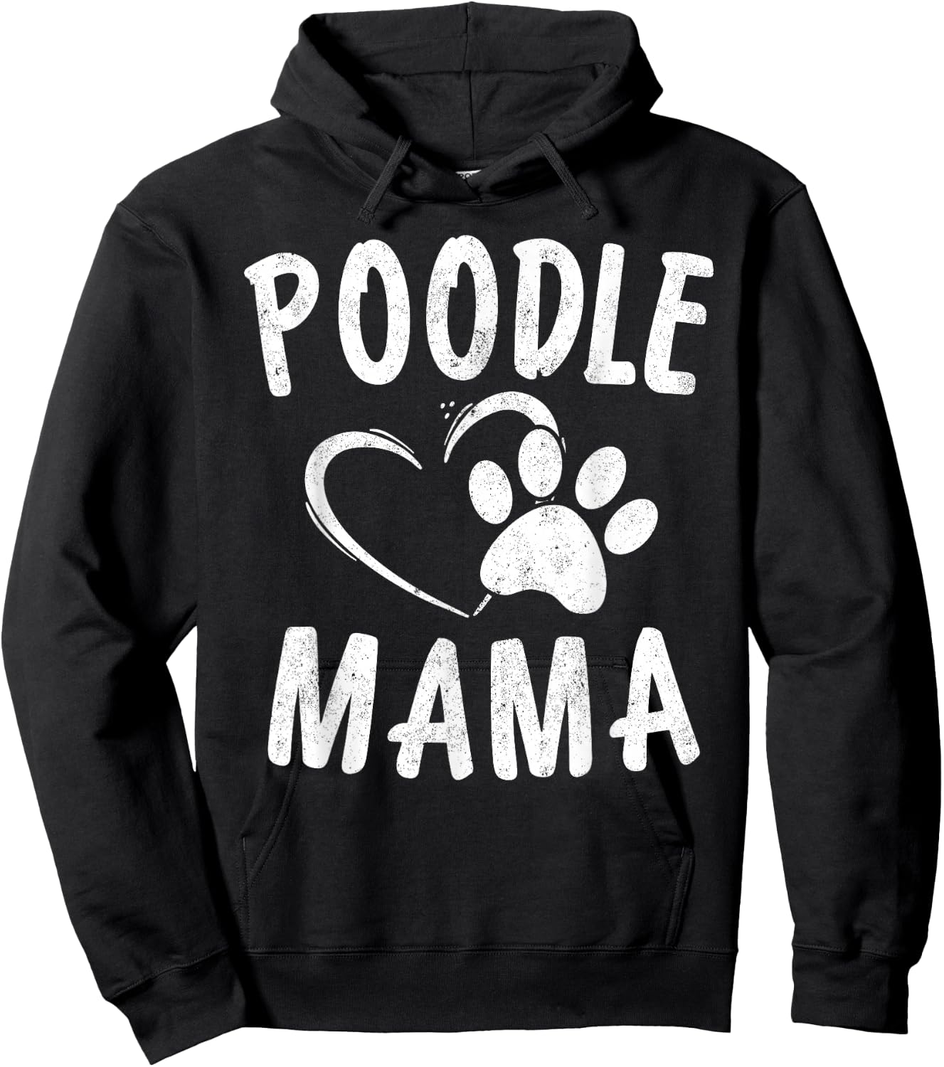 Cute Poodle Mama Gift Dog Lover Apparel Pet Caniche Mom Hoodie - Hoodie | Black