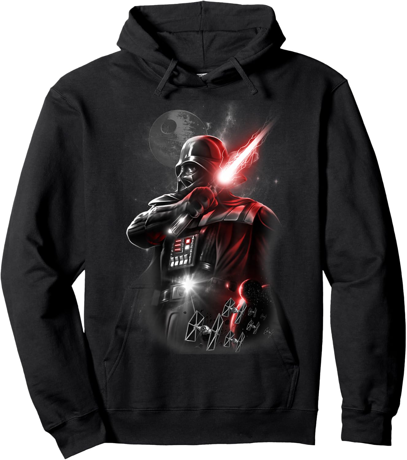 Star Wars Darth Vader Lightsaber Portrait Hoodie - Hoodie | Black