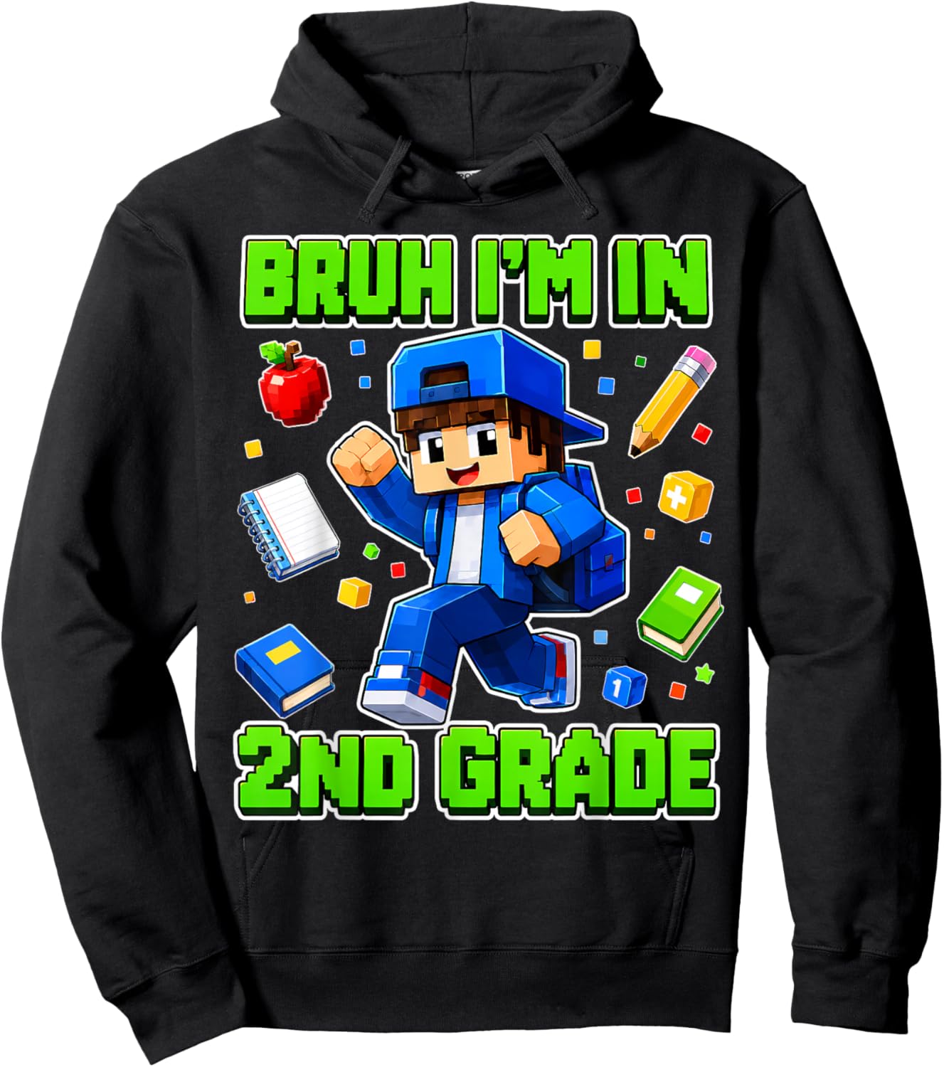 2nd Grade for Boys Back to School First Day Second Grade Hoodie - Hoodie | Black