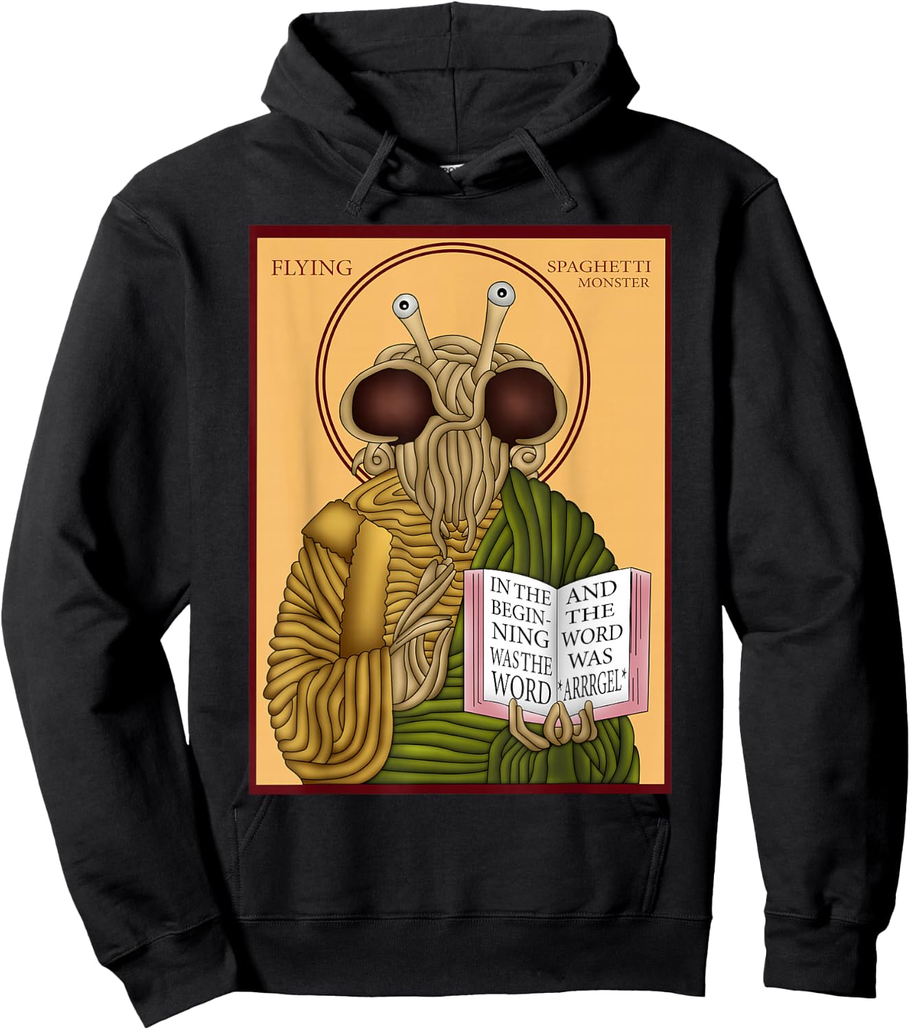 Flying Spaghetti Monster Tea | FSM, Pastafarian Hoodie - Hoodie | Black