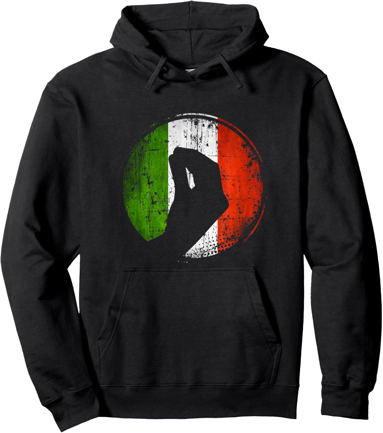 Italian Flag with Pointy Hand Gesture capeesh? Funny Gift Hoodie - Hoodie | Black
