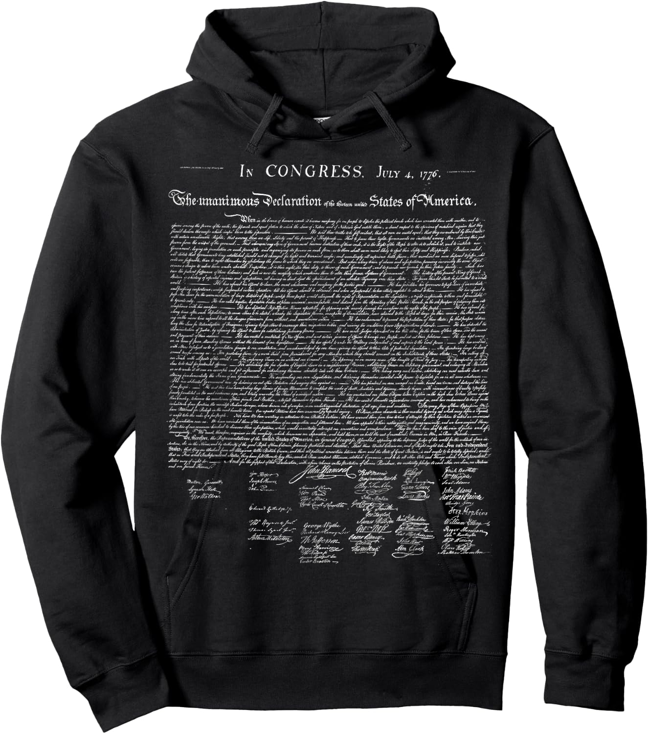 Kids Declaration Of Independence Full Text 6 Olive Hoodie - Hoodie | Black