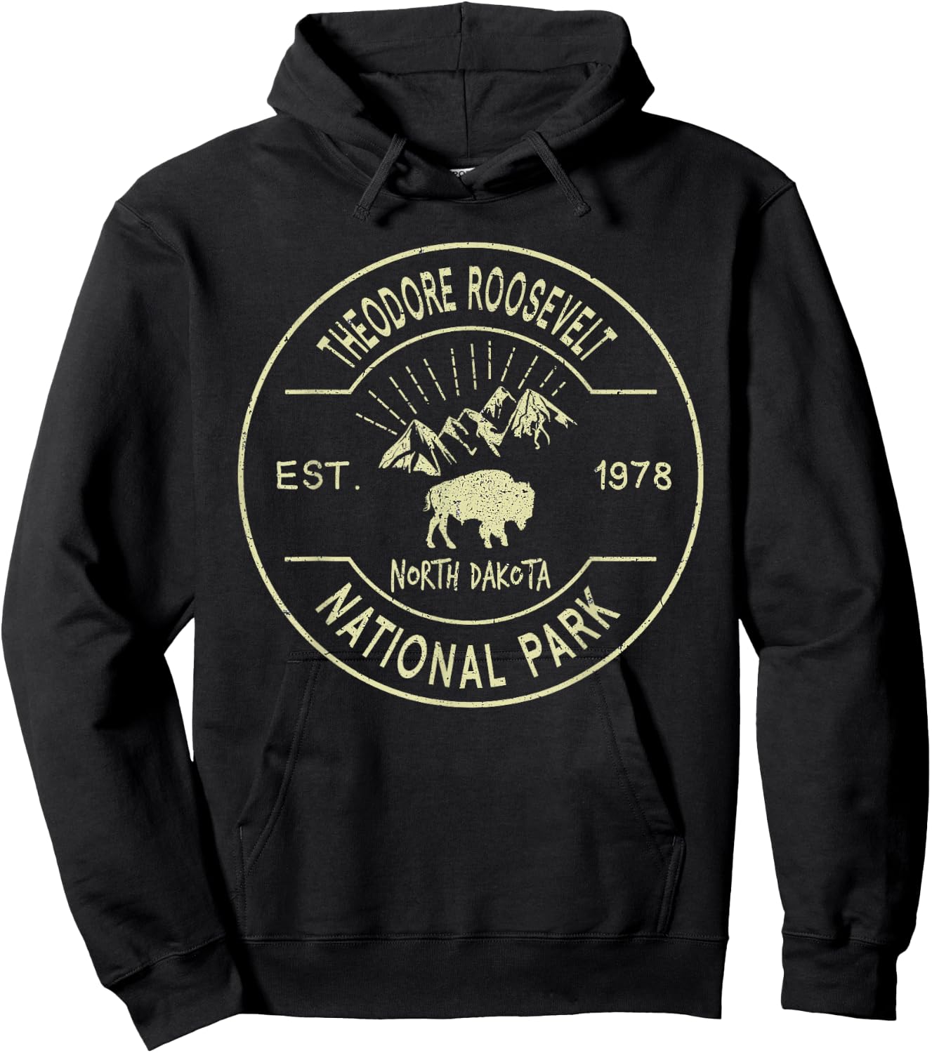 Theodore Roosevelt National Park Shirt North Dakota Hiking Hoodie - Hoodie | Black