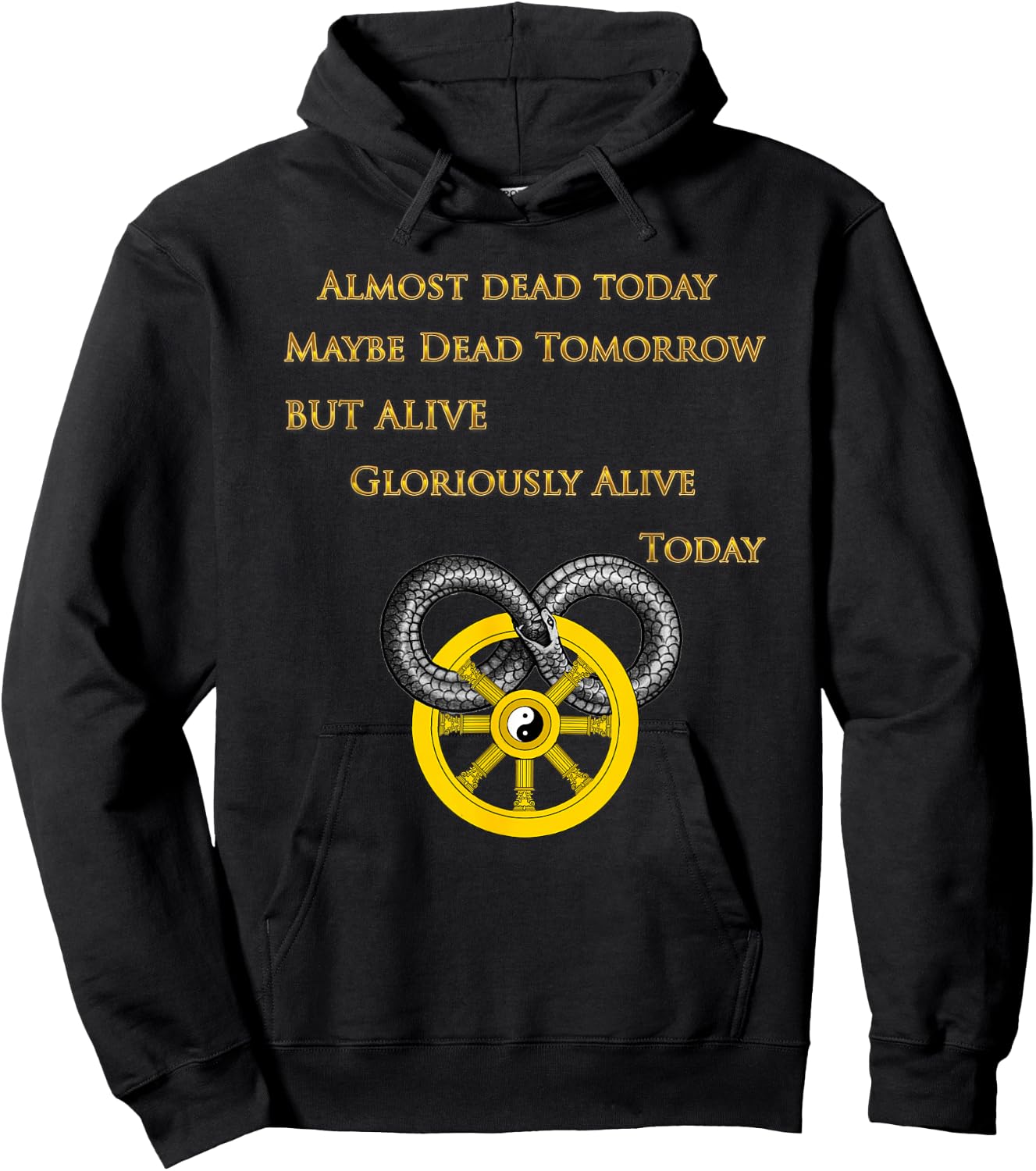 Gloriously Alive on Wheel Time shirt Hoodie - Hoodie | Black