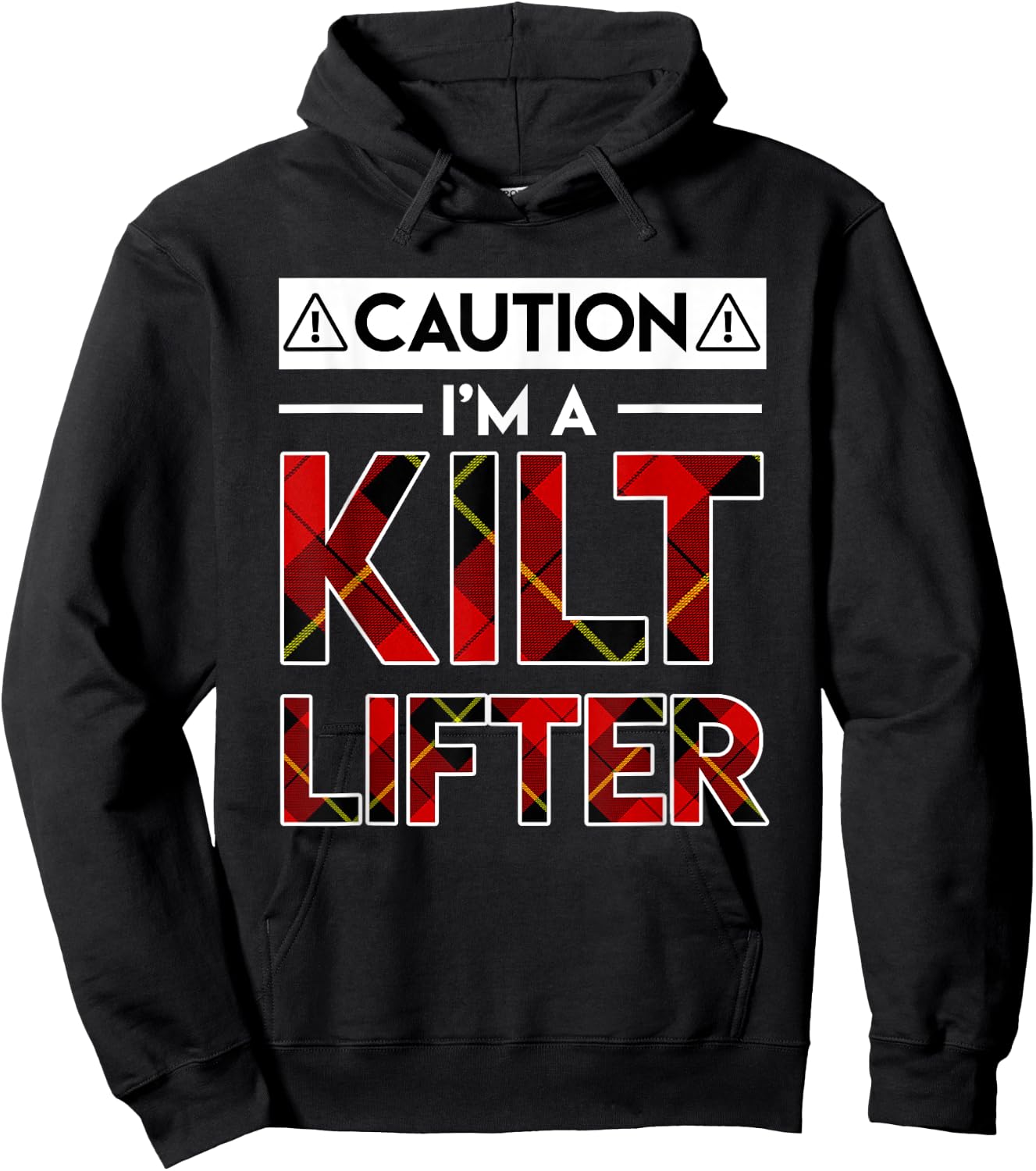 Caution Im A Kilt Lifter Funny Kilt Lifter Gifts Shirt Hoodie - Hoodie | Black