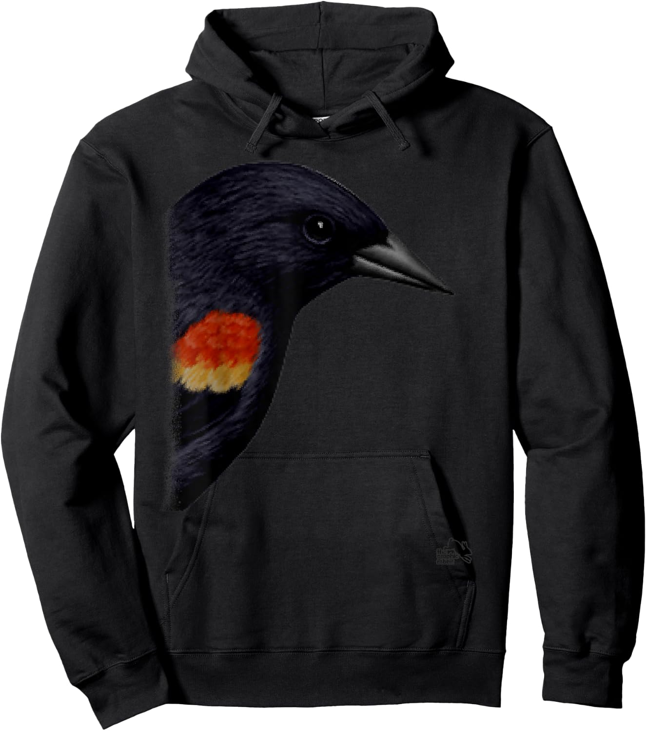 Red Winged Black Bird Hoodie - Hoodie | Black