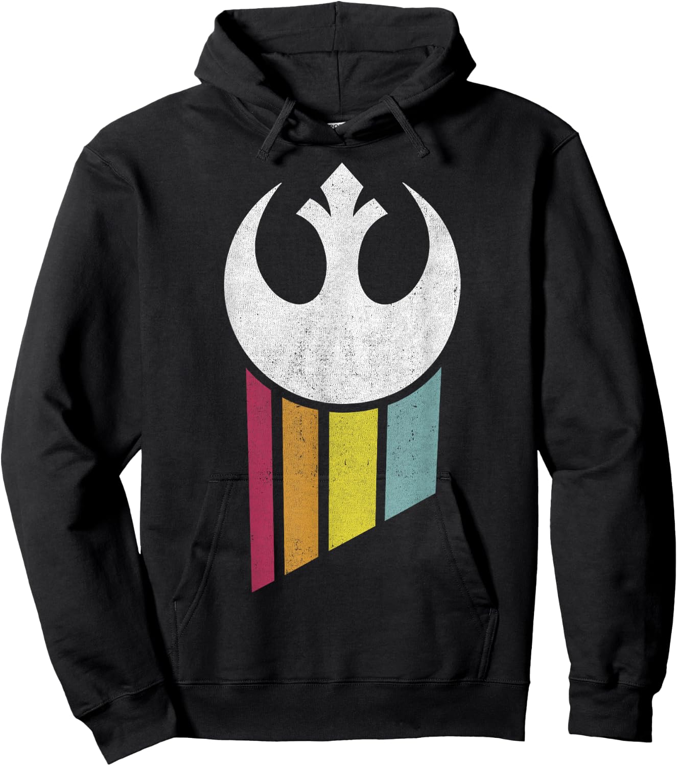 Star Wars Rebel Rainbow Logo Graphic Hoodie - Hoodie | Black