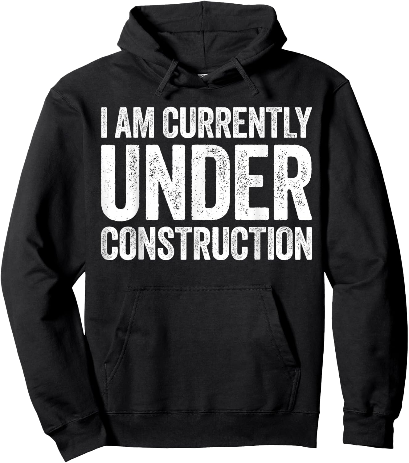 I Am Currently Under Construction Shirt Funny Gym Workout Hoodie - Hoodie | Black