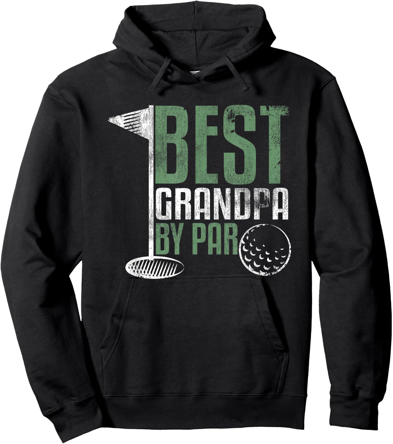 Best Grandpa by Par Father's Day Golf Grandad Golfing Gift Small Hoodie - Hoodie | Black