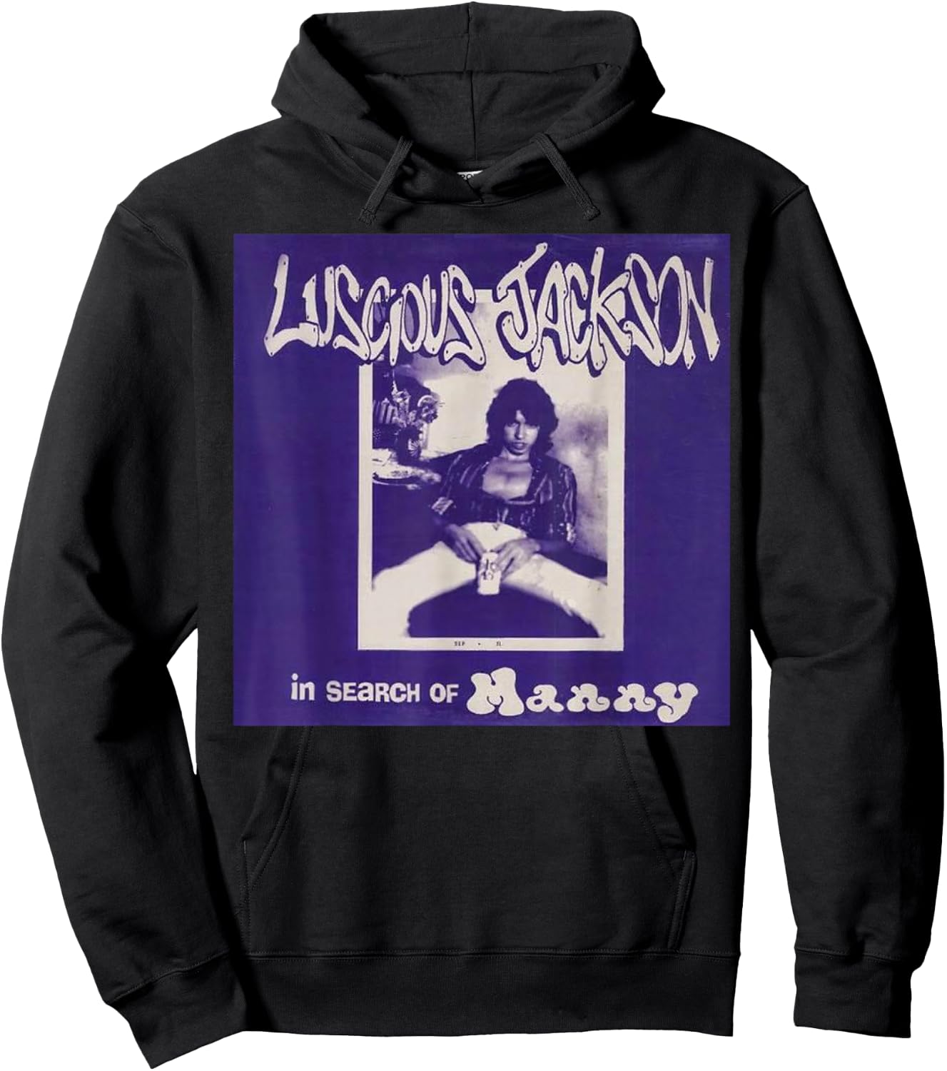 Luscious Jackson original In Search of Manny Album Cover Hoodie - Hoodie | Black