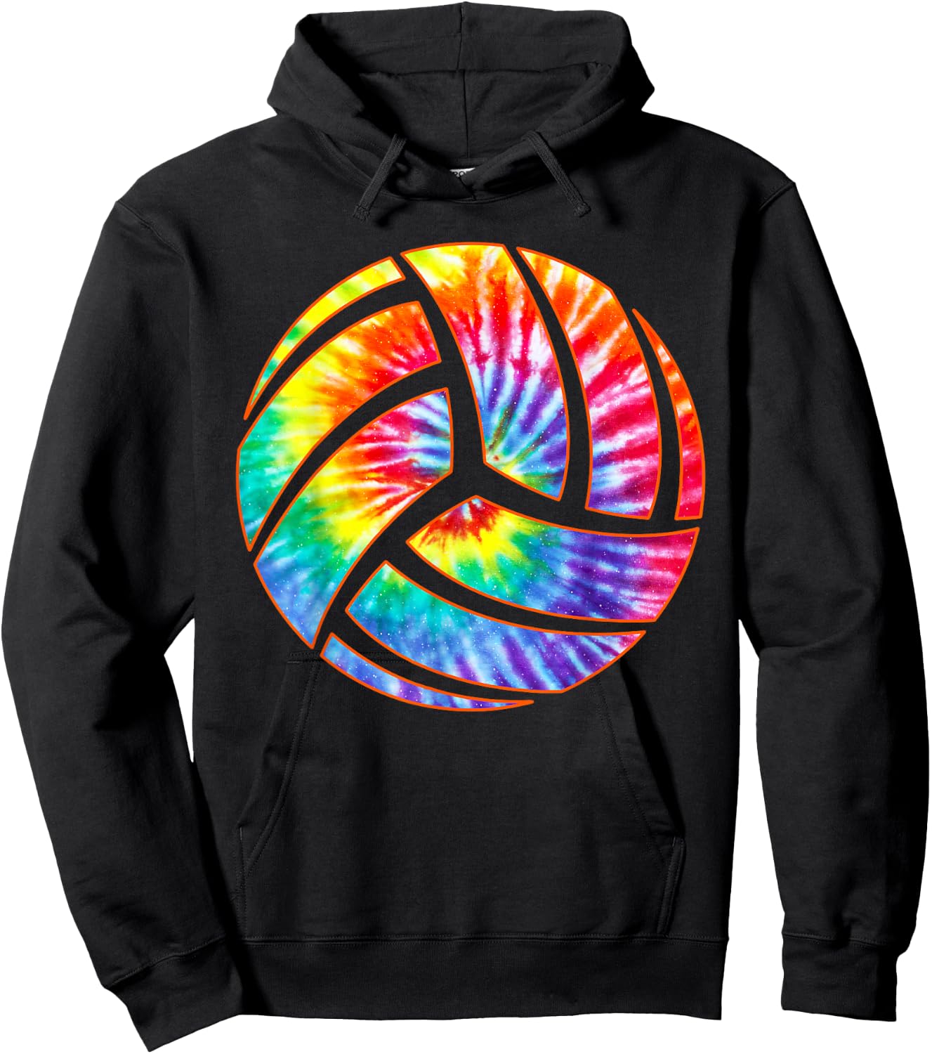Tie Dye Colorful Volleyball Lover Player Tie Dye Volleyball Hoodie - Hoodie | Black