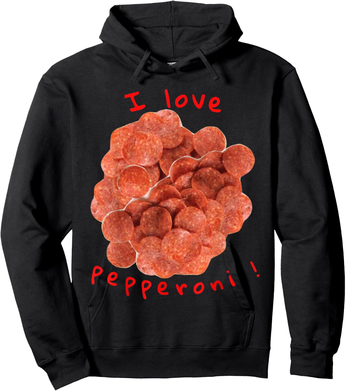 I love pepperoni Hoodie - Hoodie | Black