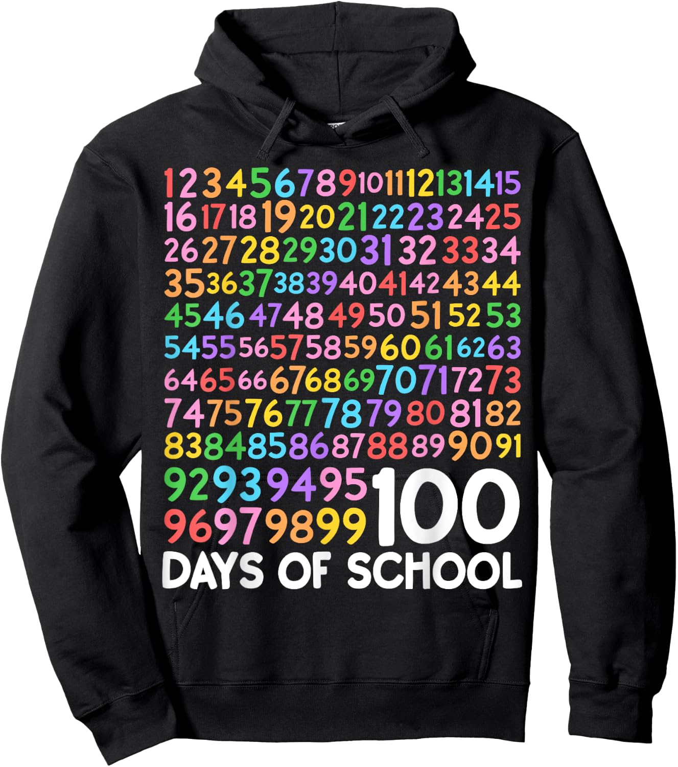 100th Day of School Teacher 100 Days of School Math Numbers Hoodie - Hoodie | Black