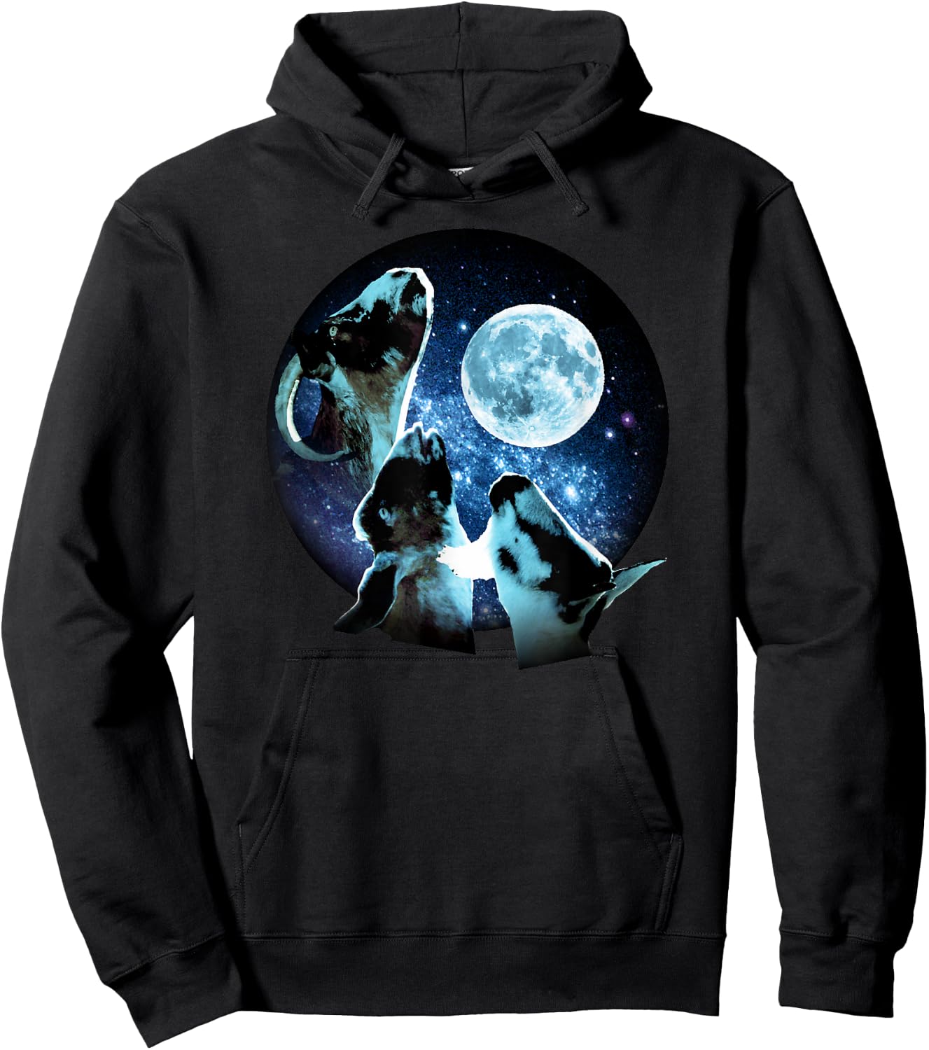 Three Goat Moon Hoodie - Hoodie | Black