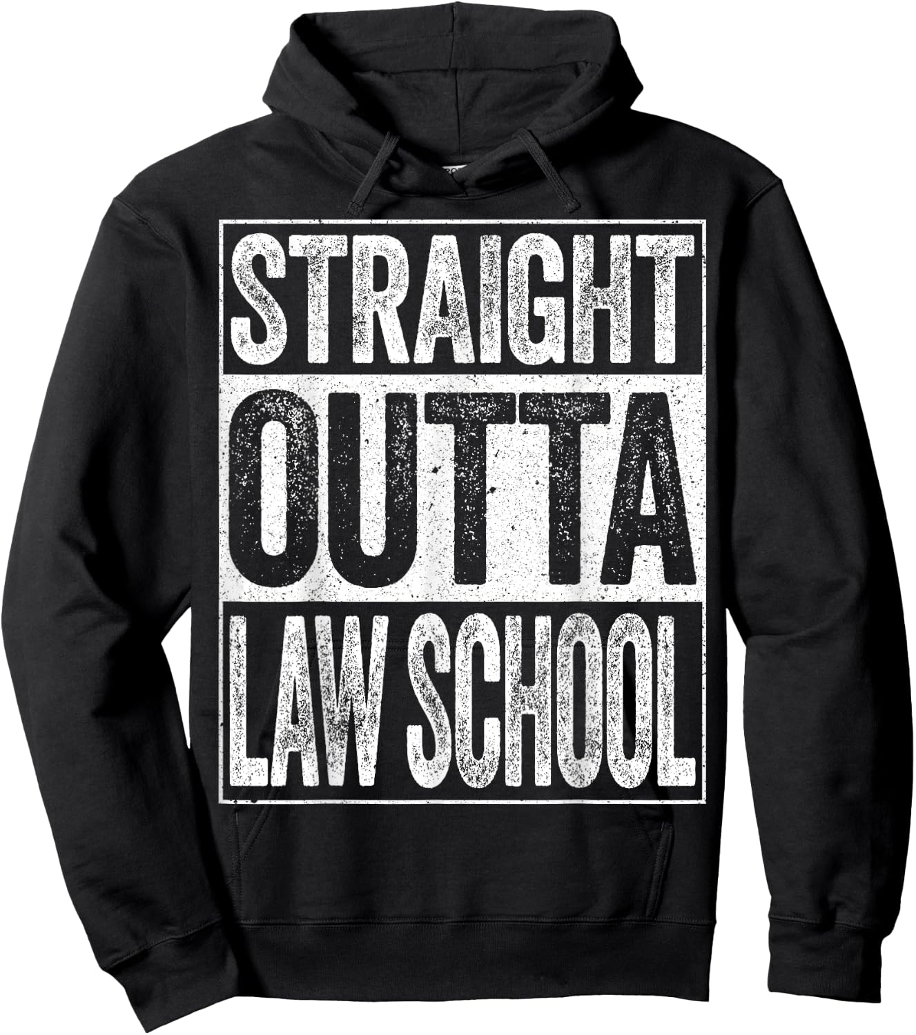 Straight Outta Law School Shirt Lawyer Graduation Hoodie - Hoodie | Black