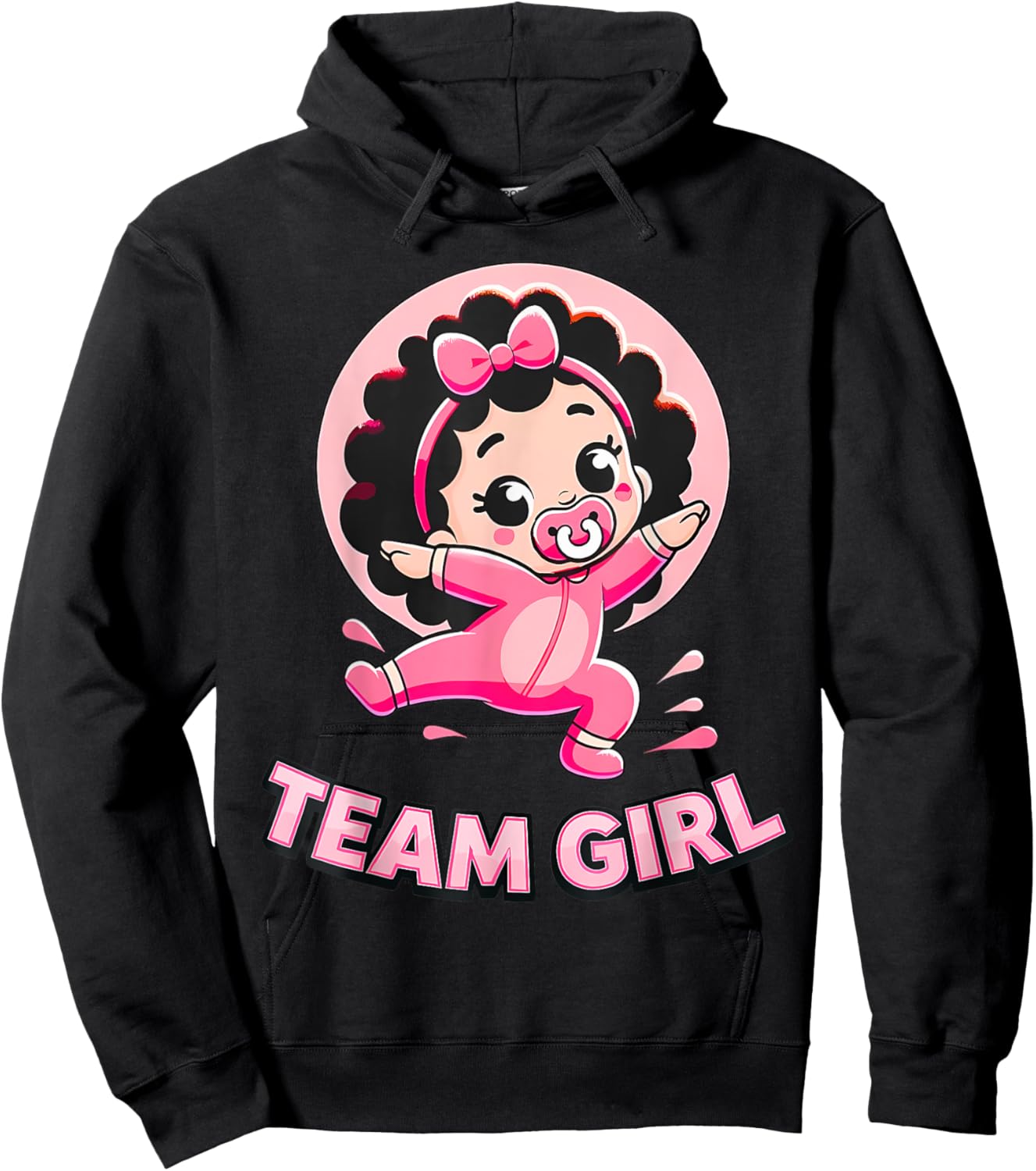 Team Girl Baby Gender Reveal Party Kid Hoodie - Hoodie | Black