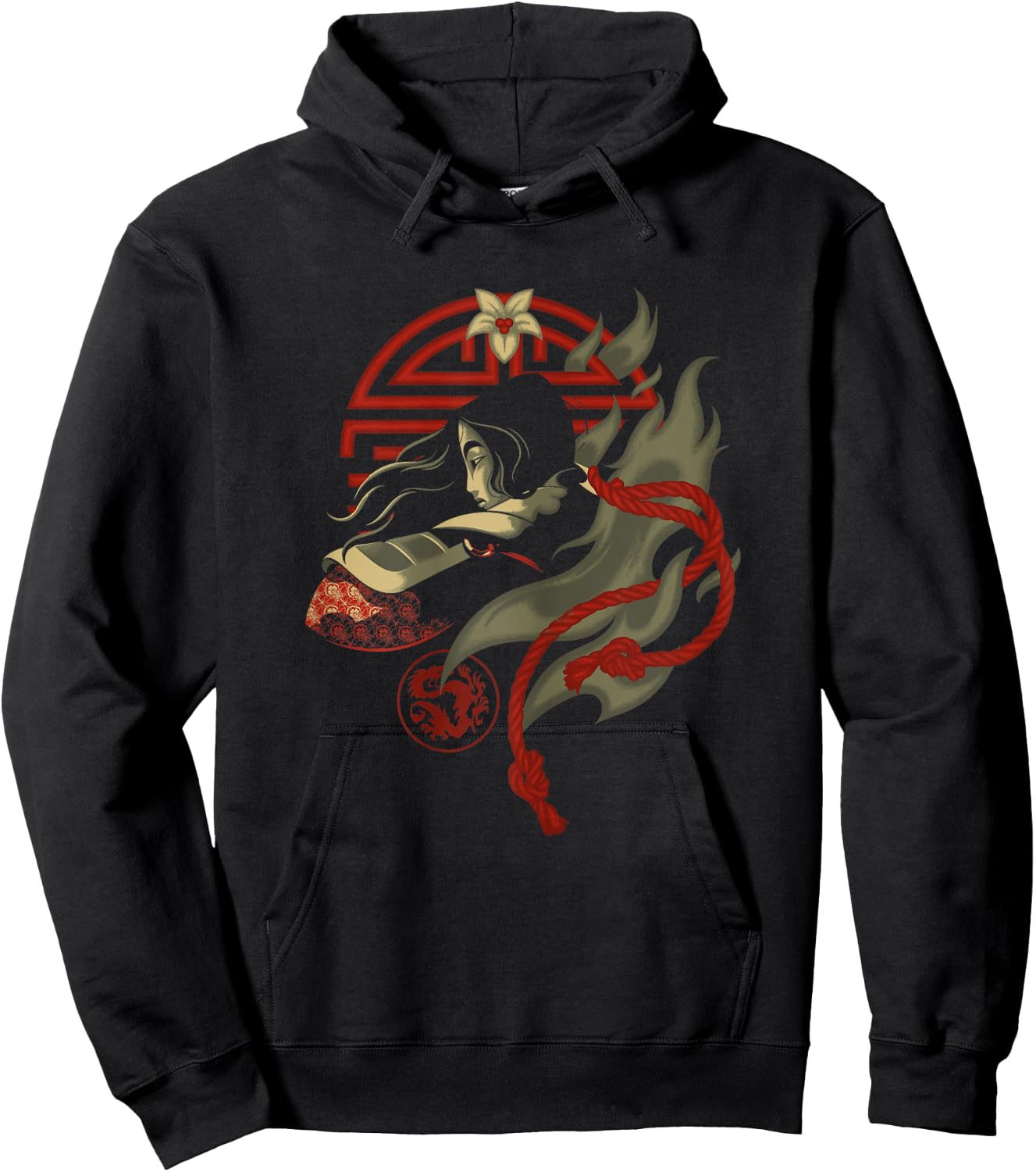 Disney Mulan Fighting Spirit Graphic Hoodie - Hoodie | Black