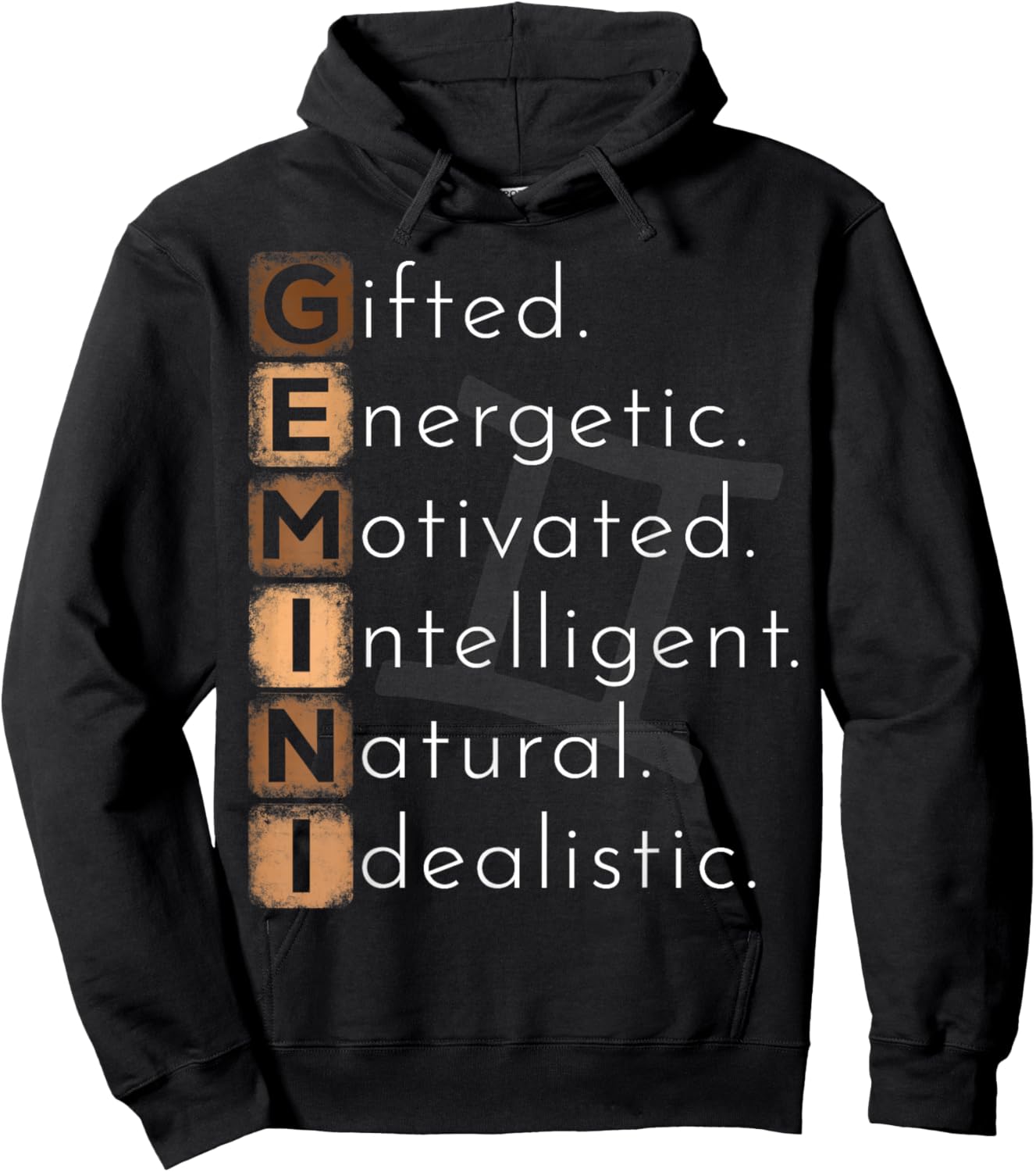 Gemini Zodiac Sign Women Kids Gemini Birthday Funny Hoodie - Hoodie | Black