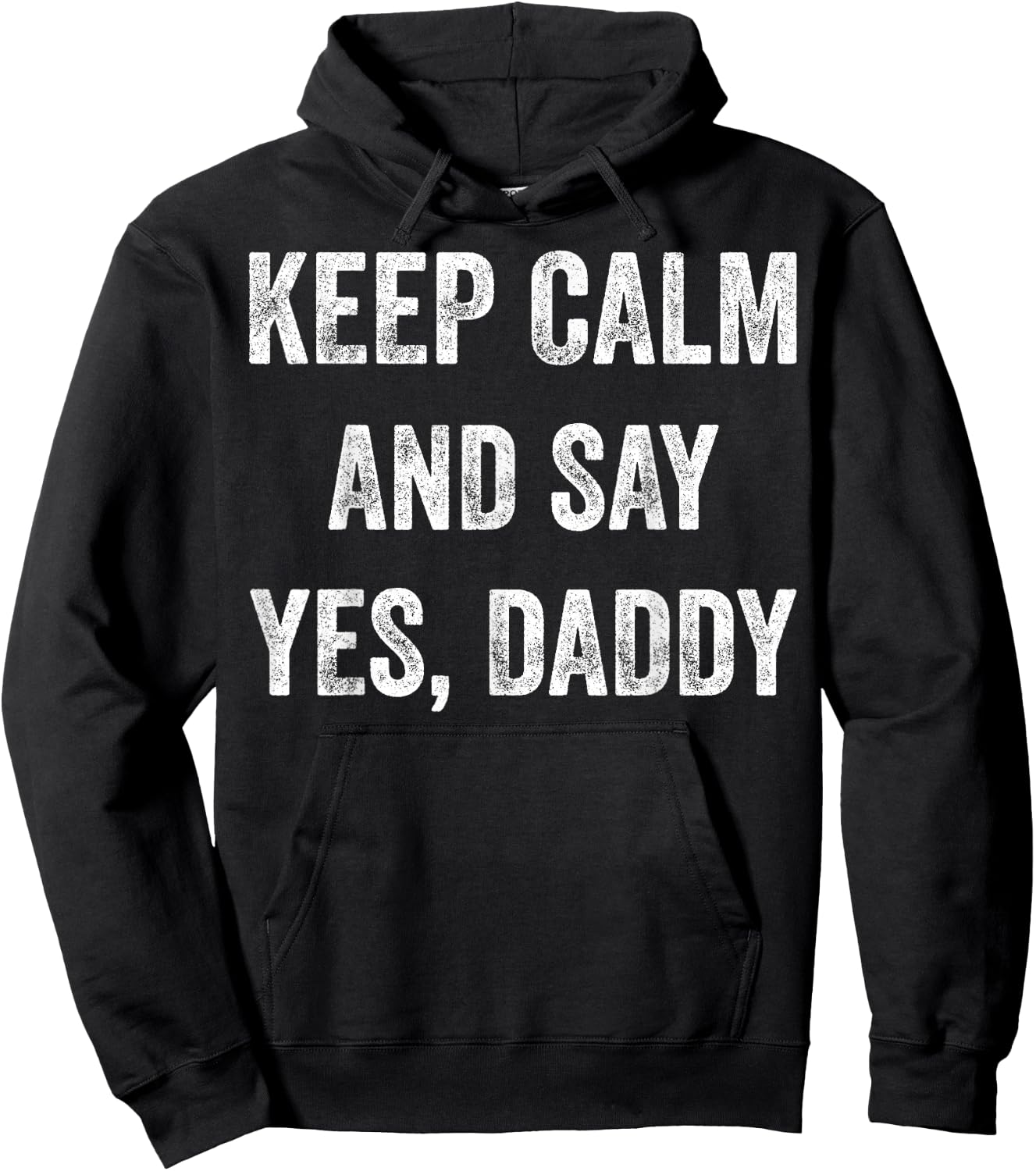 Funny Keep Calm Yes Daddy BDSM Kink Sex Lover Xmas Hoodie - Hoodie | Black