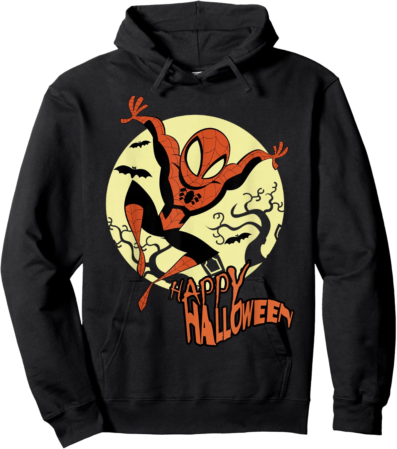 Marvel Spider-Man Moonlight Happy Halloween Hoodie - Hoodie | Black