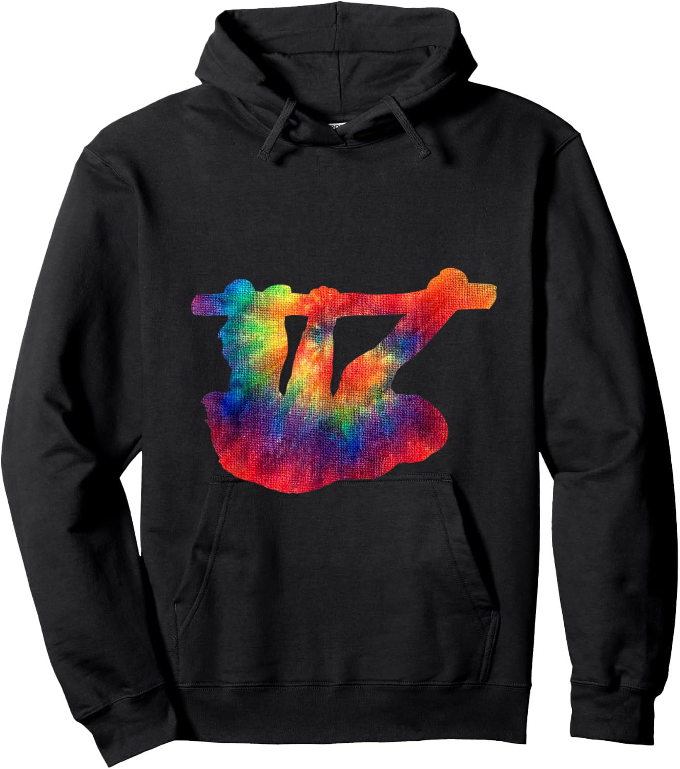 Tie Dye Sloth Tie Dyed Animals T Shirt Hoodie - Hoodie | Black