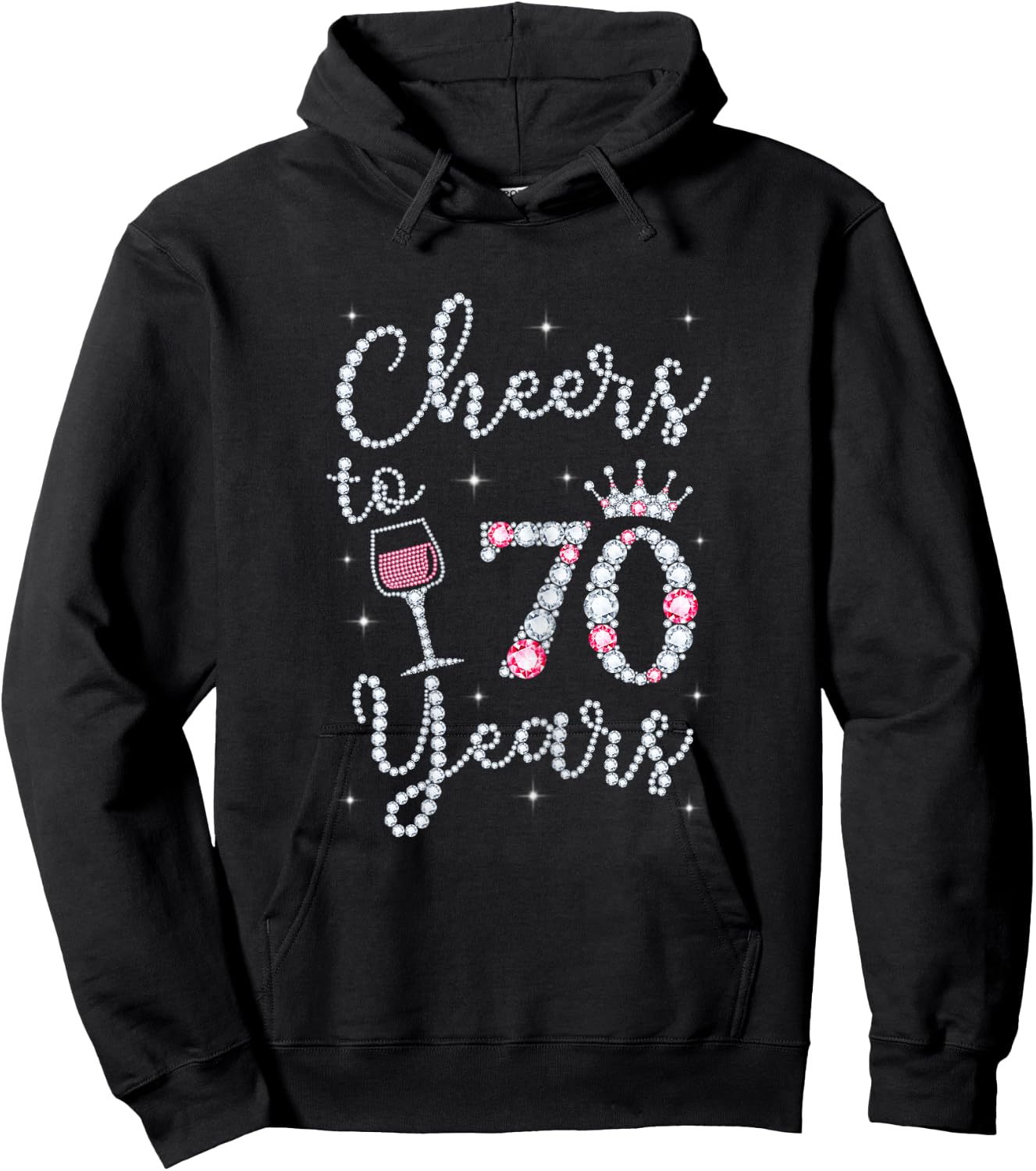 Cheers to 70 Years 1949 70Th Birthday Gift Hoodie - Hoodie | Black