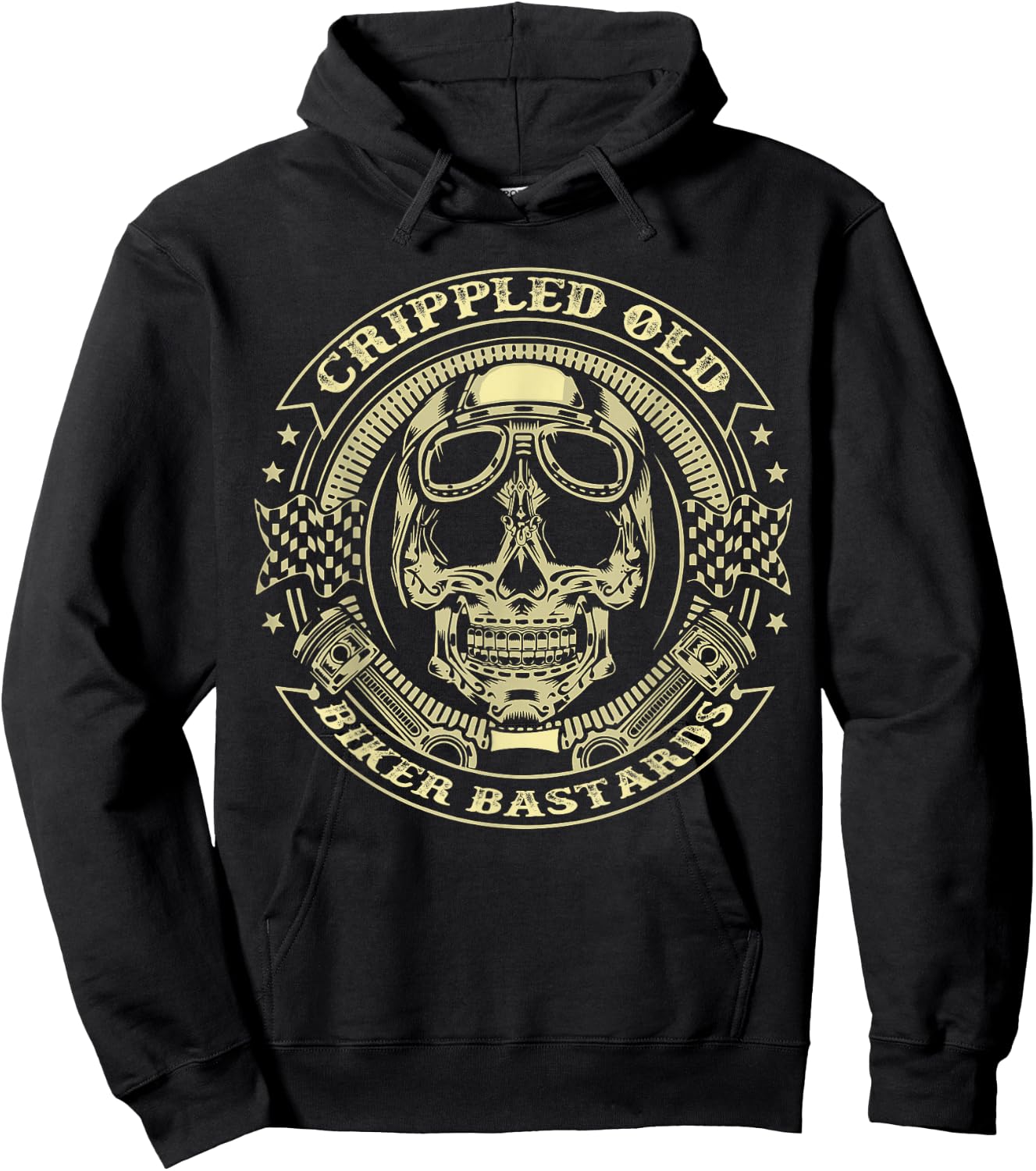 Crippled Old Biker Bastards Hoodie - Hoodie | Black