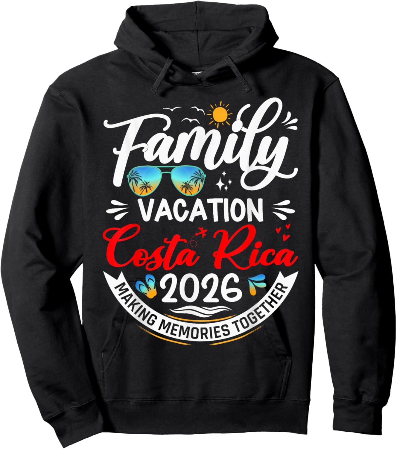 Family Vacation Costa Rica 2026 Matching Vacation 2026 Hoodie - Hoodie | Black