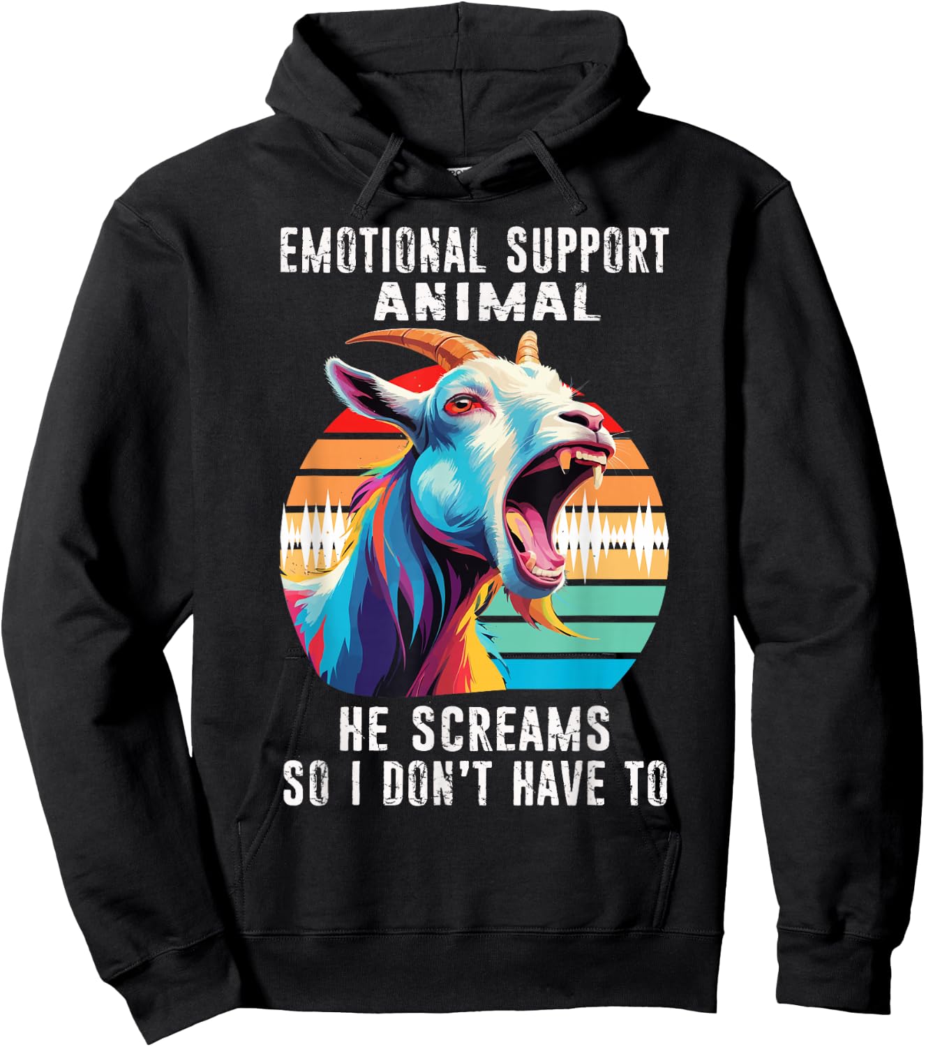 Goat Emotional Support Animal Goat Owner Raiser Hoodie - Hoodie | Black