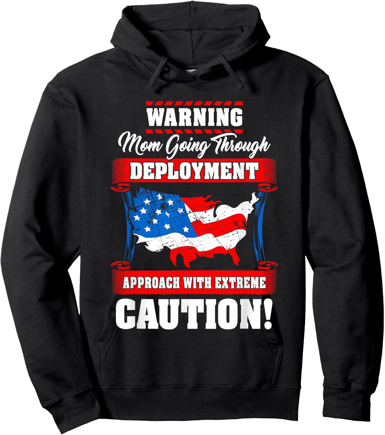 Military Mom Going Through Deployment Deployed Daughter Son Hoodie - Hoodie | Black