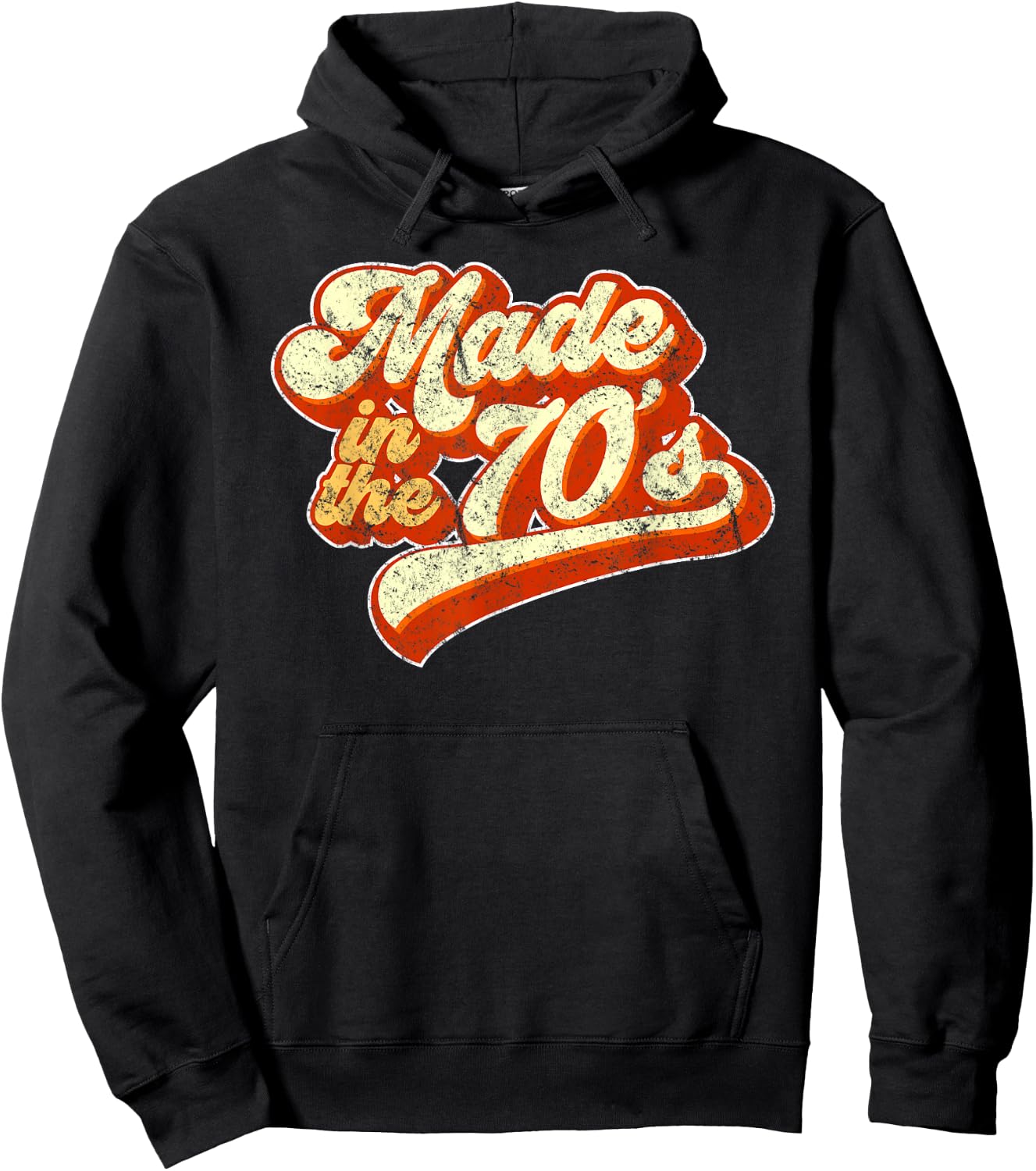 Made in the 70s Graphic Distressed Hoodie - Hoodie | Black
