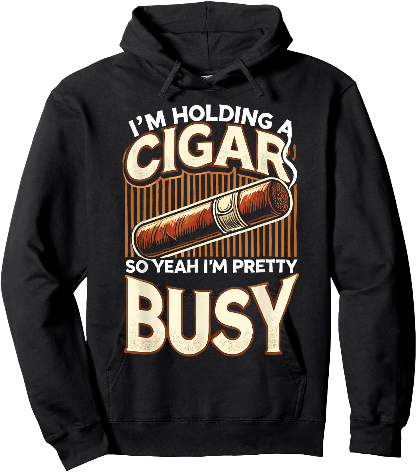 Men Smoking Cigar Smoke I'm Holding A Cigar Hoodie - Hoodie | Black