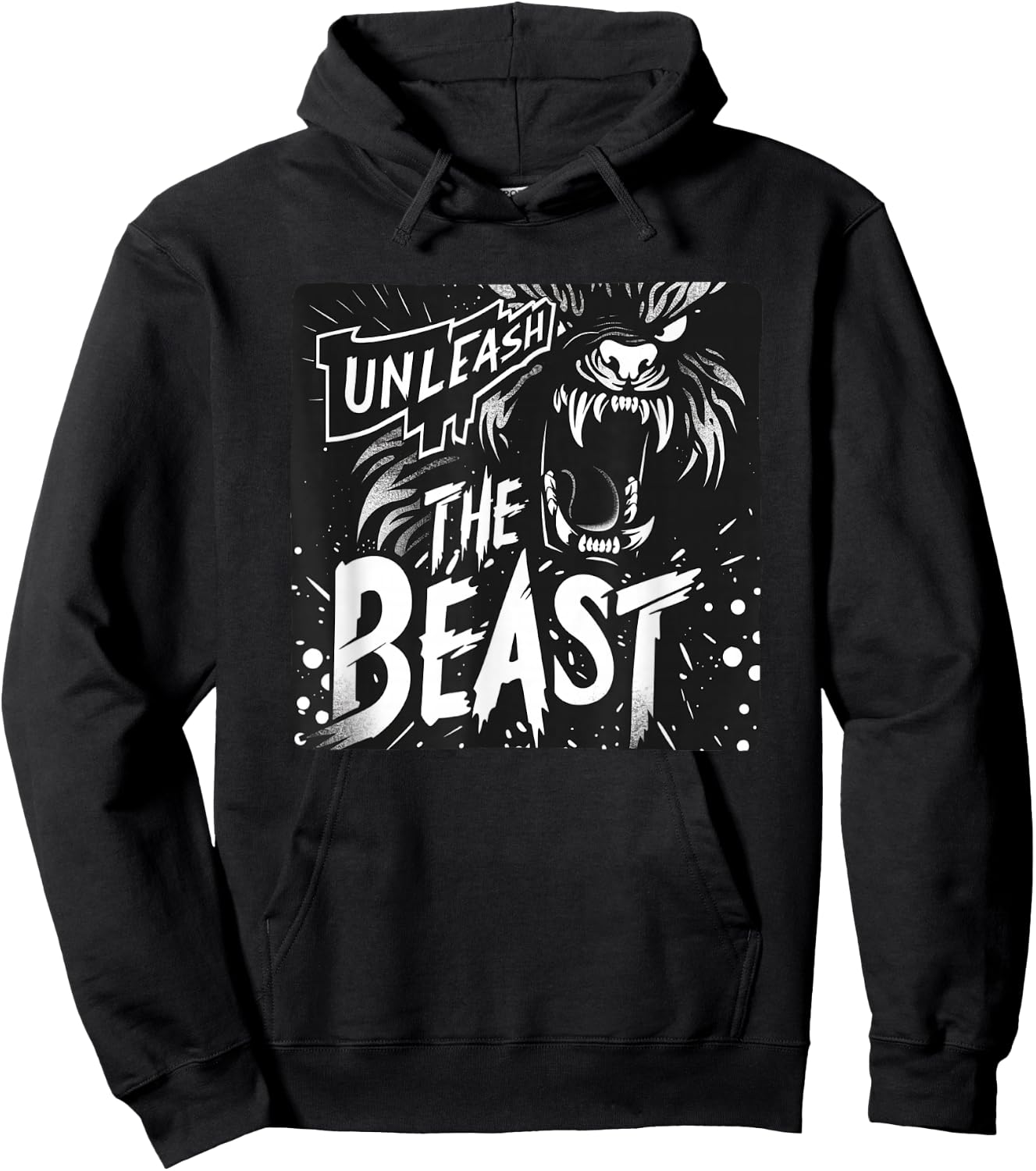 Cool Unleash the Beast Statement for Boys and Girls Hoodie - Hoodie | Black
