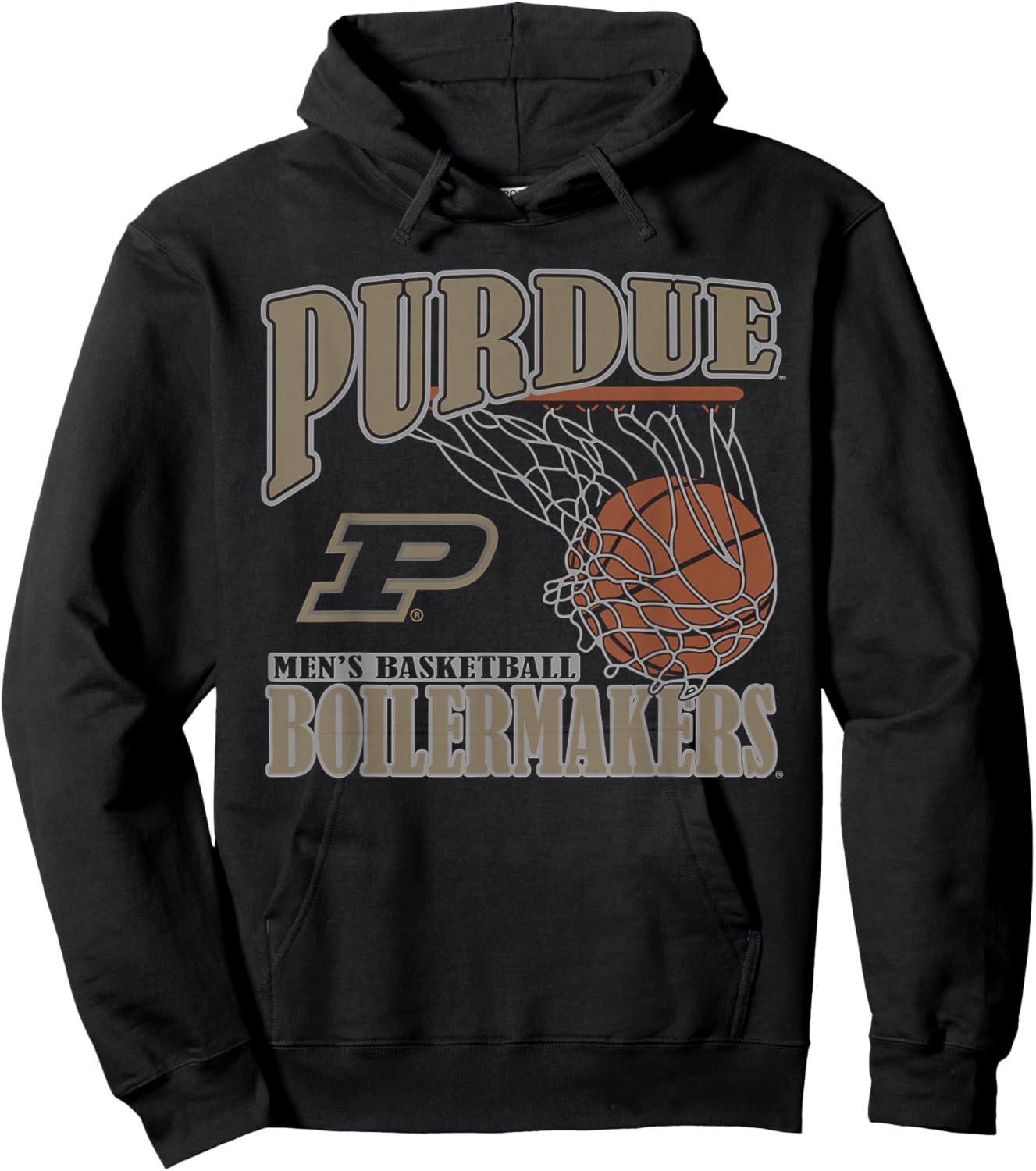 Elite Authentics Purdue Boilermakers Basketball Vintage Lift Black Hoodie - Hoodie | Black