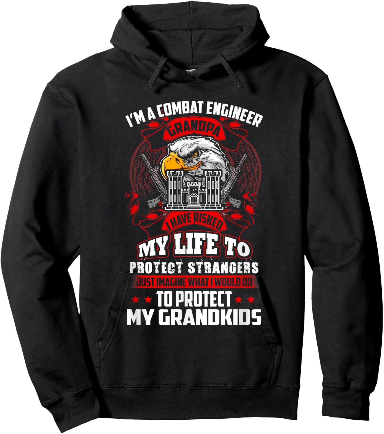 Combat Engineer , I'm A Combat Engineer Grandpa I Hoodie - Hoodie | Black