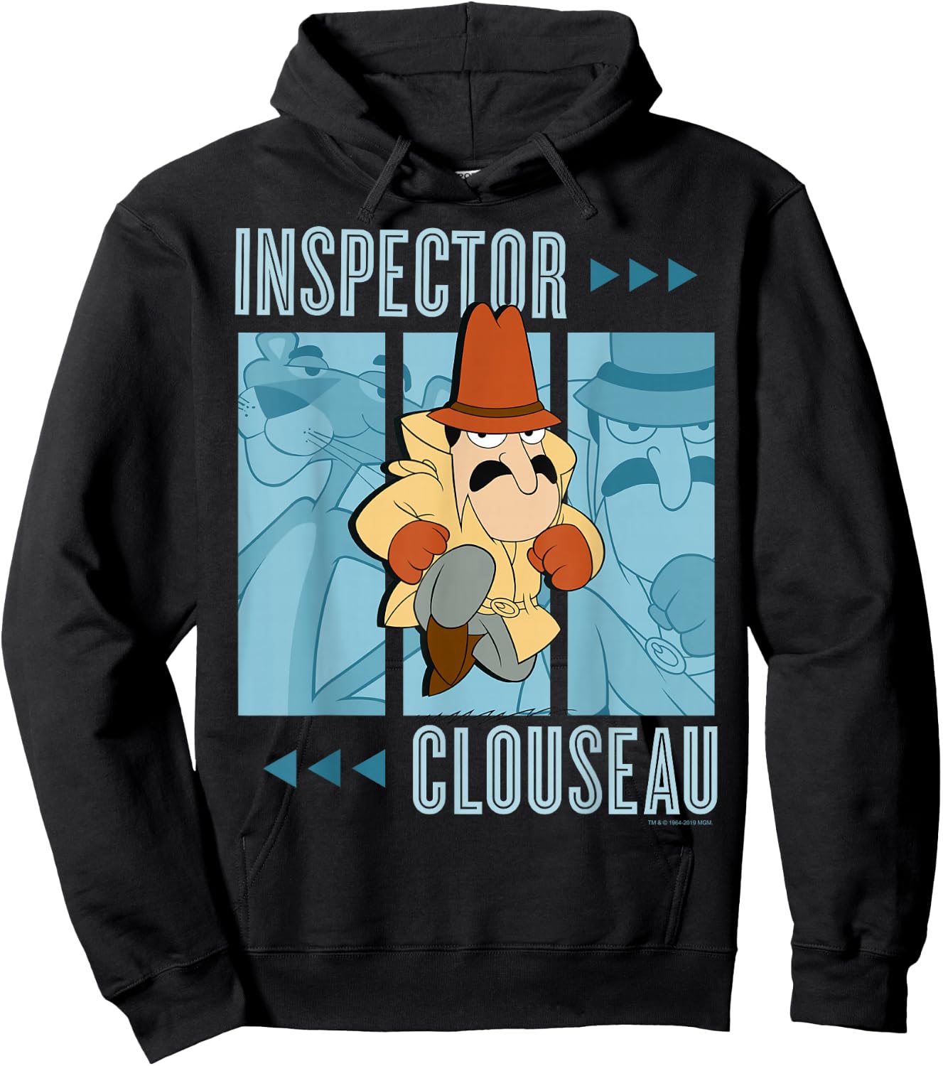 Pink Panther Inspector Clouseau Trio Panels Hoodie - Hoodie | Black