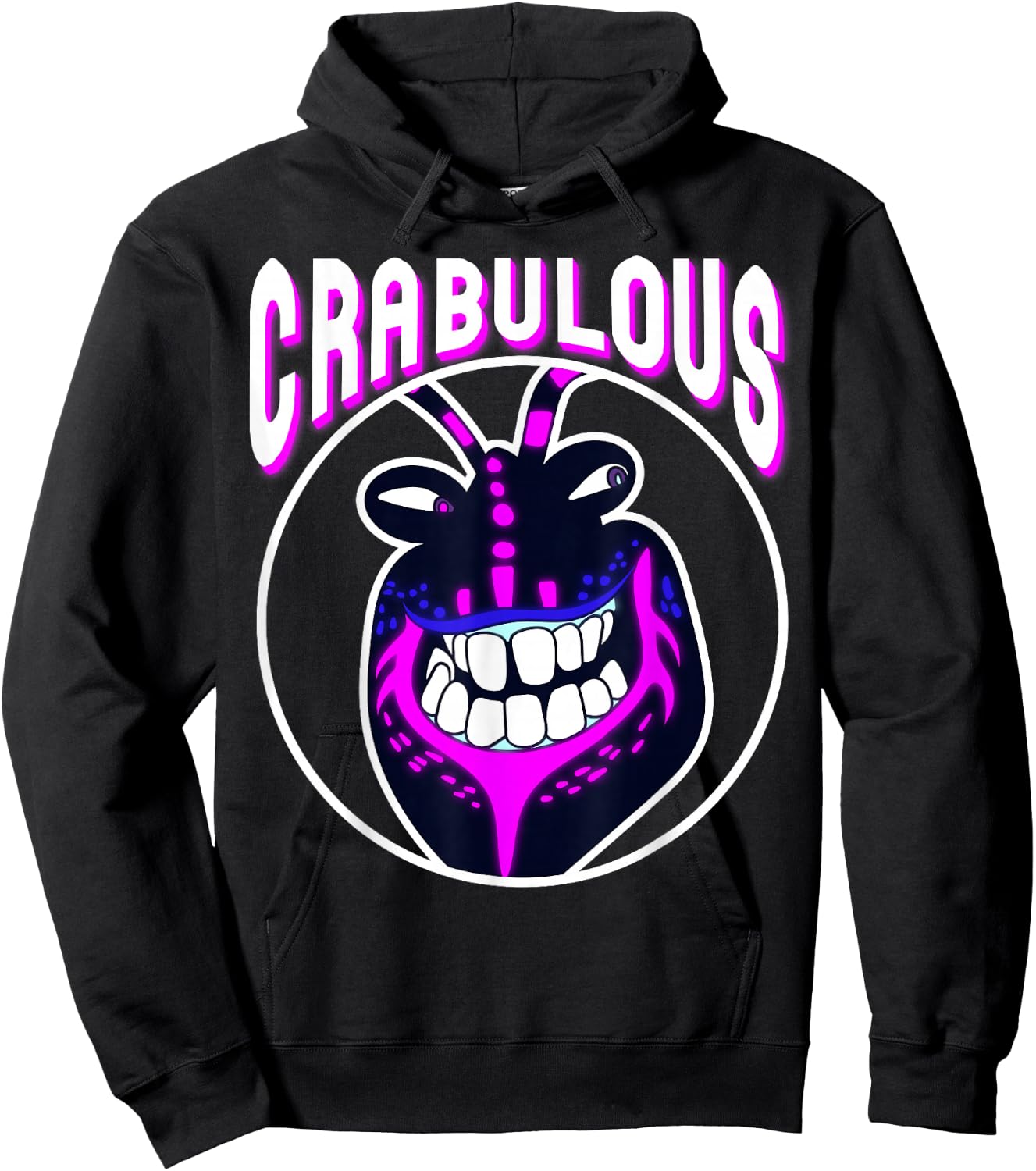 Disney Moana Tamatoa Crabulous Neon Face Circle Portrait Small Hoodie - Hoodie | Black