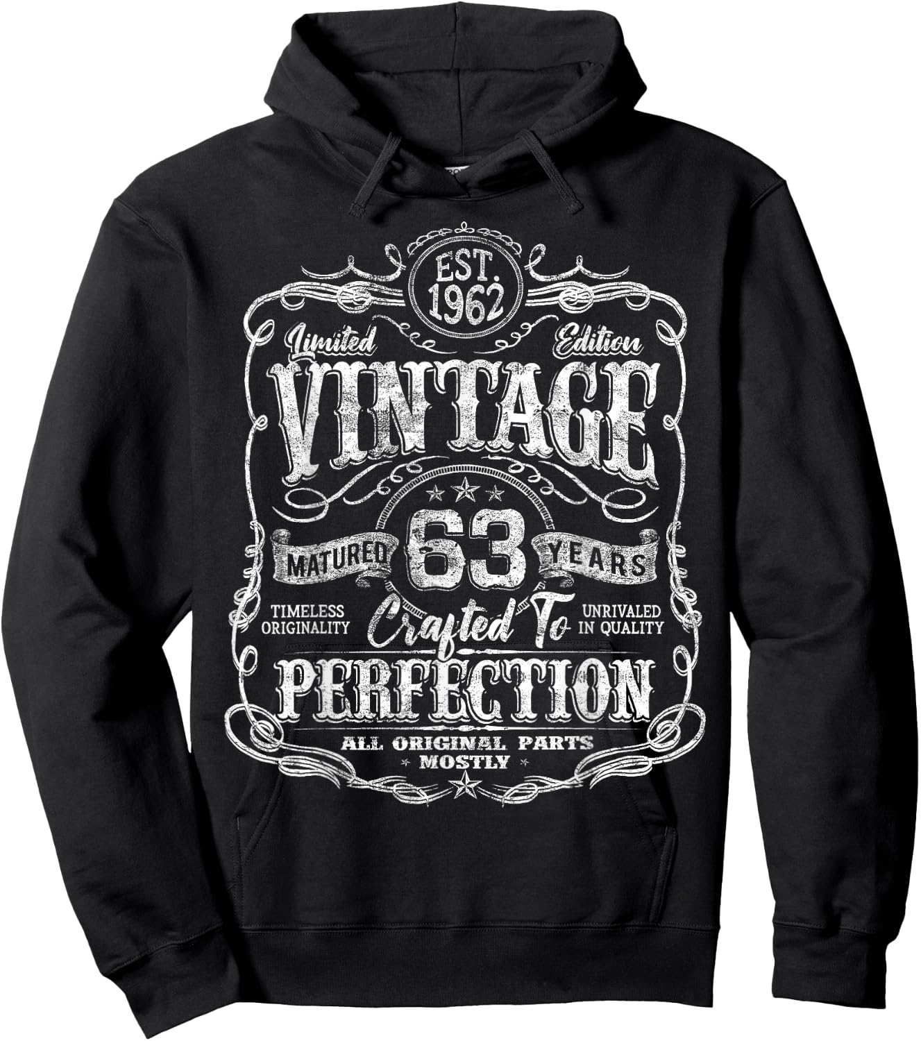Vintage 1962 Limited Edition Shirt 63 year old 63rd Birthday Hoodie - Hoodie | Black