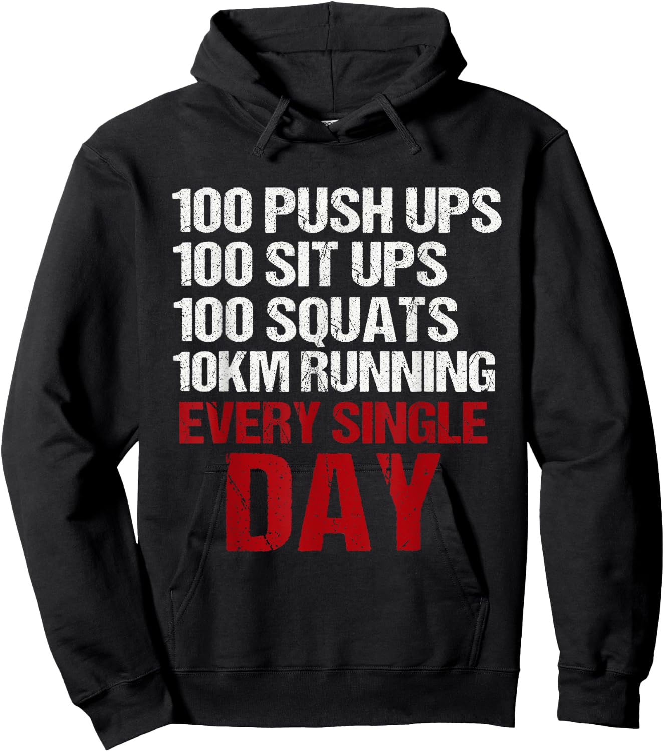 Push Ups Sit Ups Squats Running Bodybuilding Power gift Hoodie - Hoodie | Black