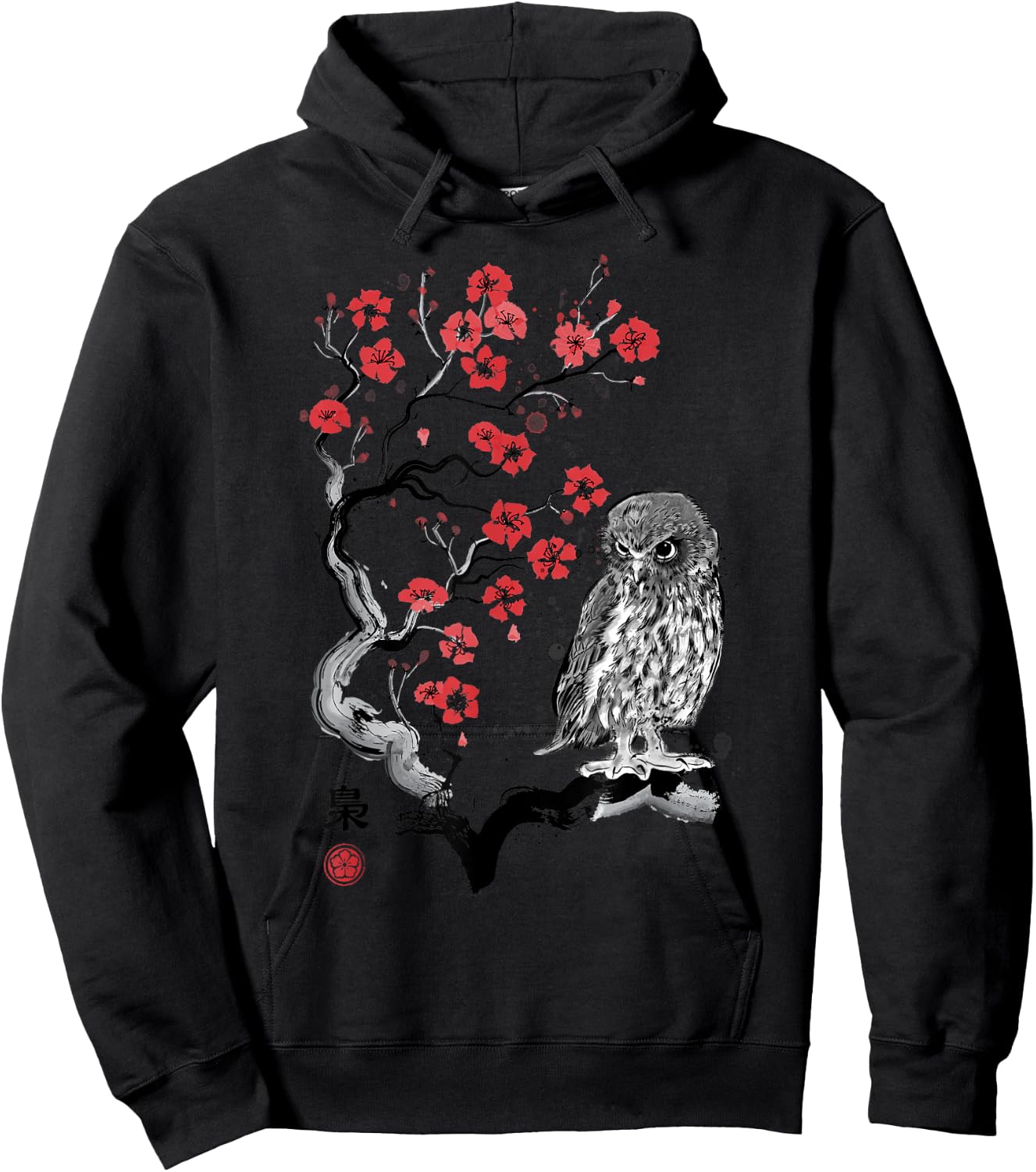 Fukuro Sumi-e Tree Hoodie - Hoodie | Black