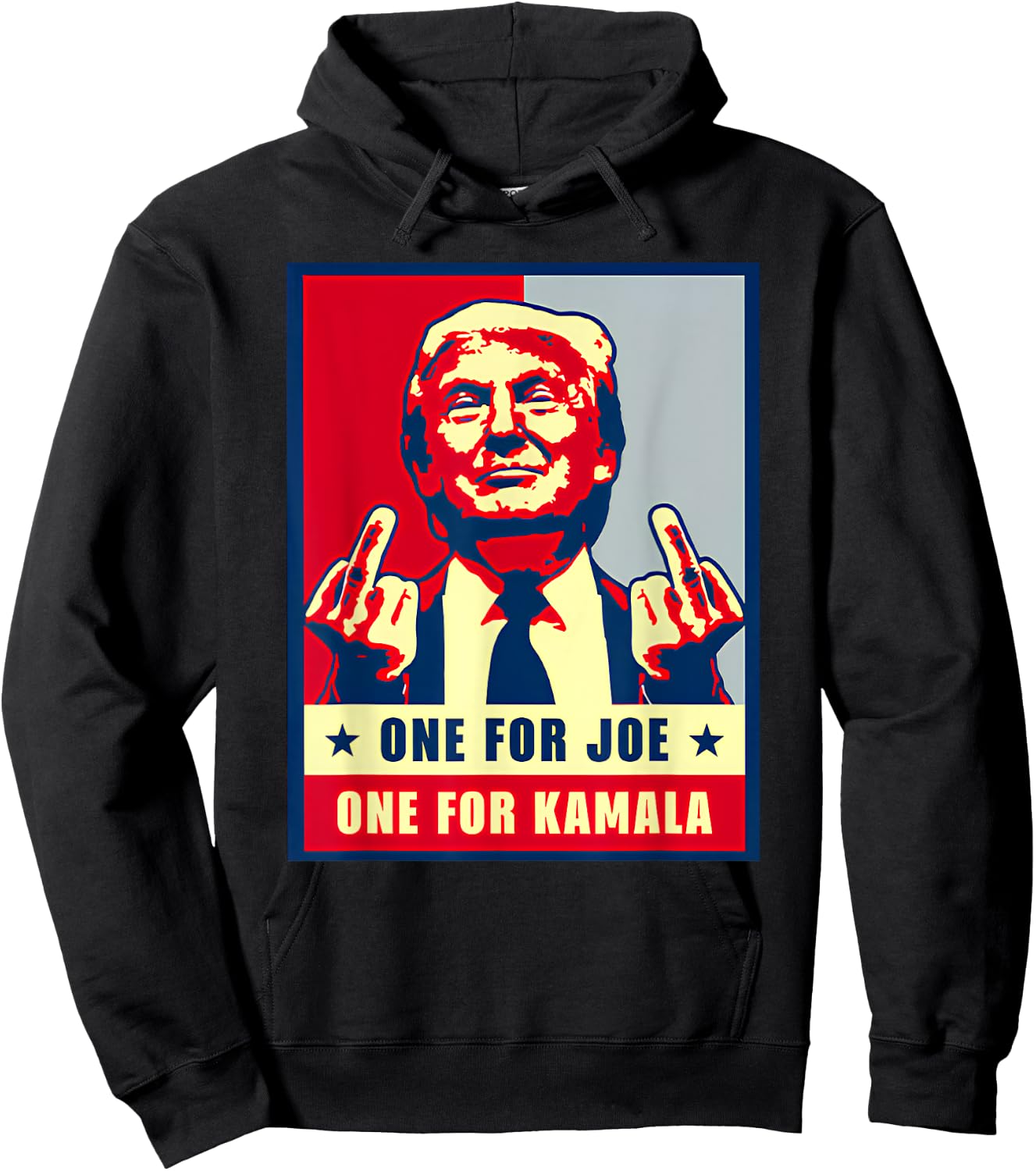 One For Joe One For Kamala Funny Trump Vote Trump President Hoodie - Hoodie | Black