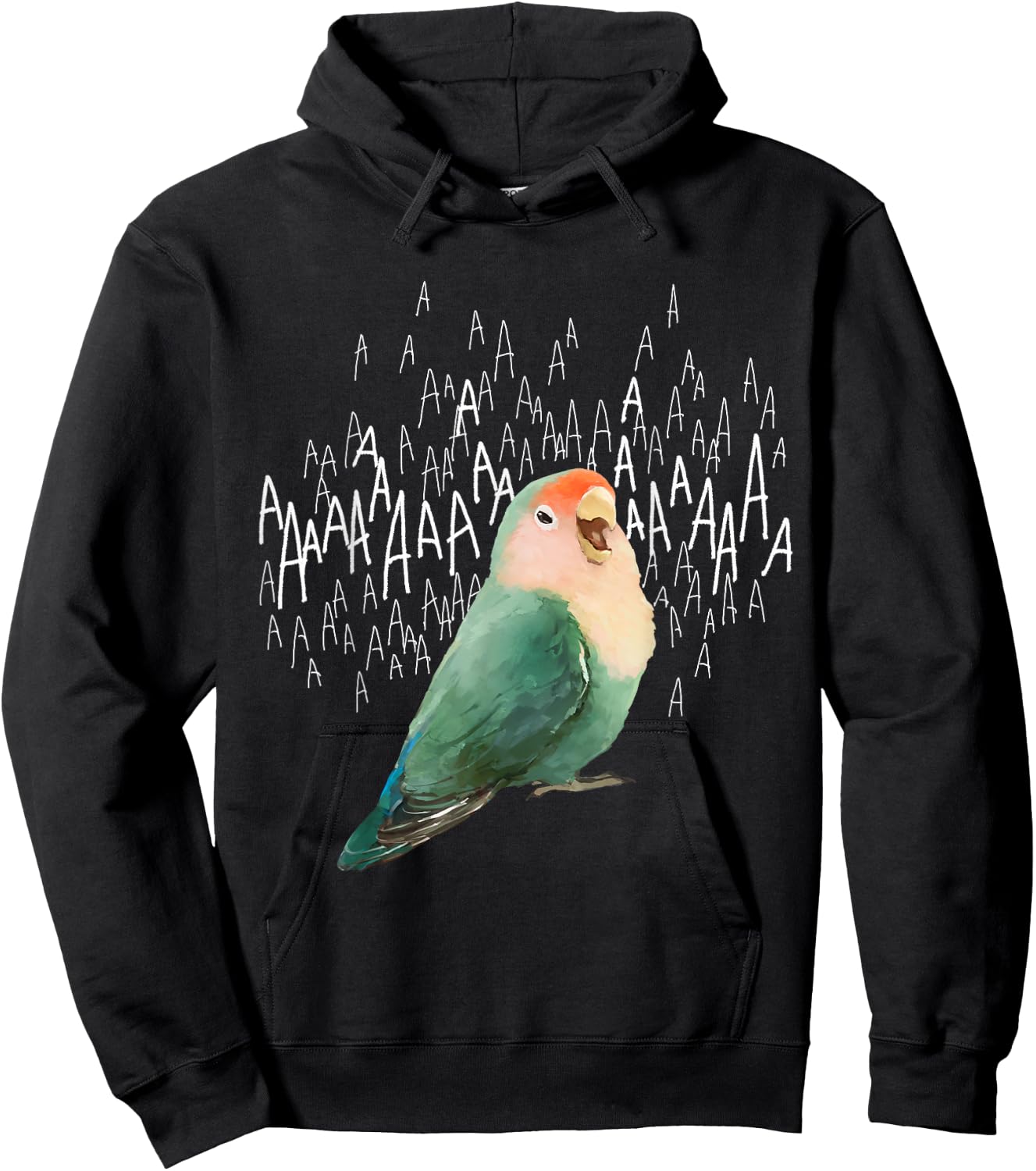 Screaming Lovebird (Dutch Blue) Hoodie - Hoodie | Black