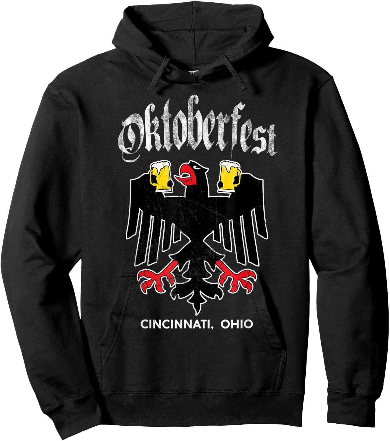 Cincinnati Oktoberfest German Eagle Drinking Buddy Hoodie - Hoodie | Black