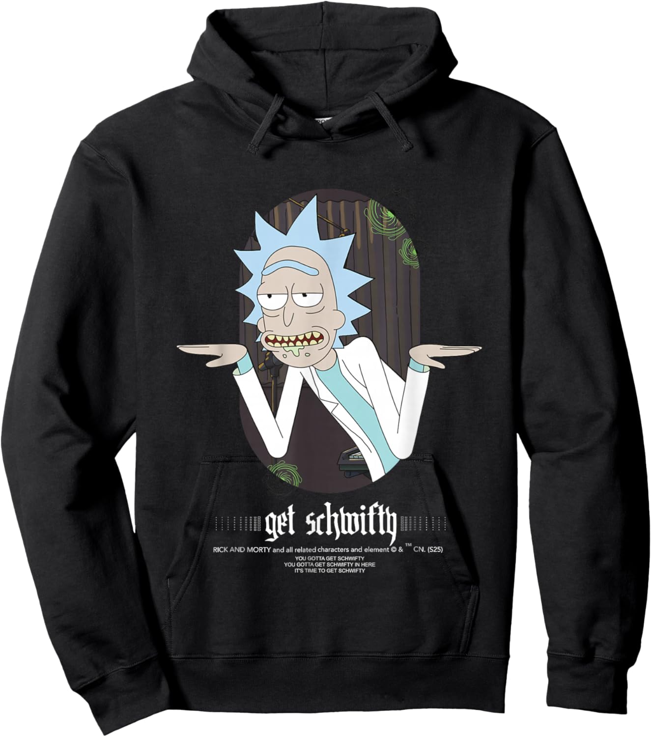 Rick and Morty Merch Get Schwifty Fun Hoodie - Hoodie | Black