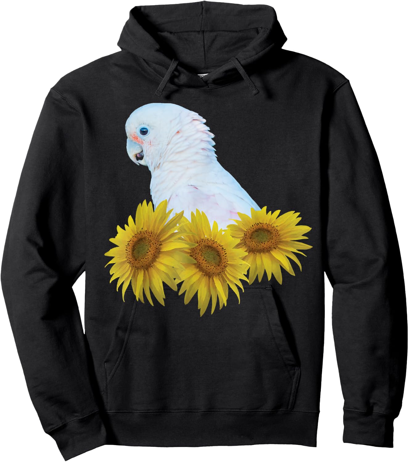 Goffins Cockatoo Parrot Sunflower Hoodie - Hoodie | Black