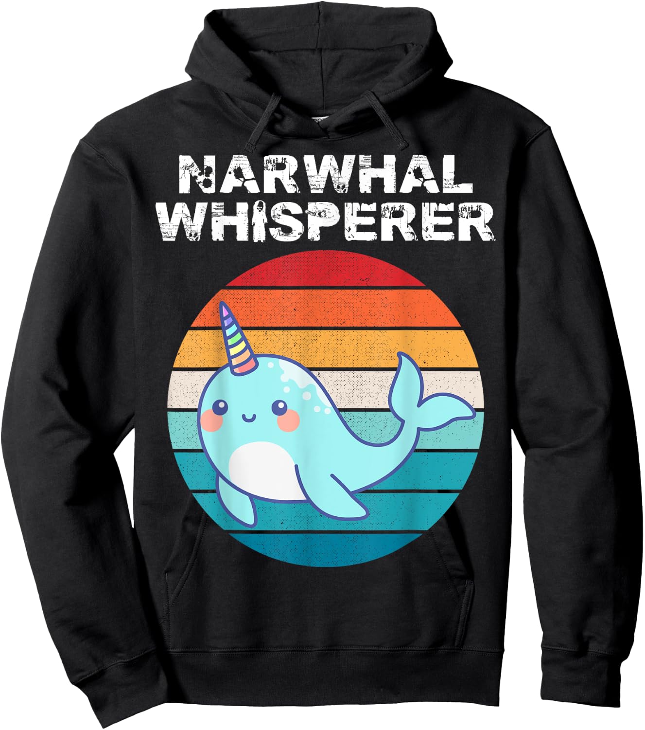 Narwhal Whisperer Sea Unicorn Lover Men Women Kid Girl Hoodie - Hoodie | Black