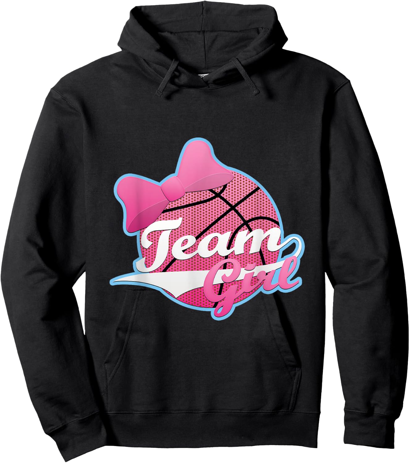Gender Reveal Party | Team Pink, Girl, Basketball T shirt Hoodie - Hoodie | Black