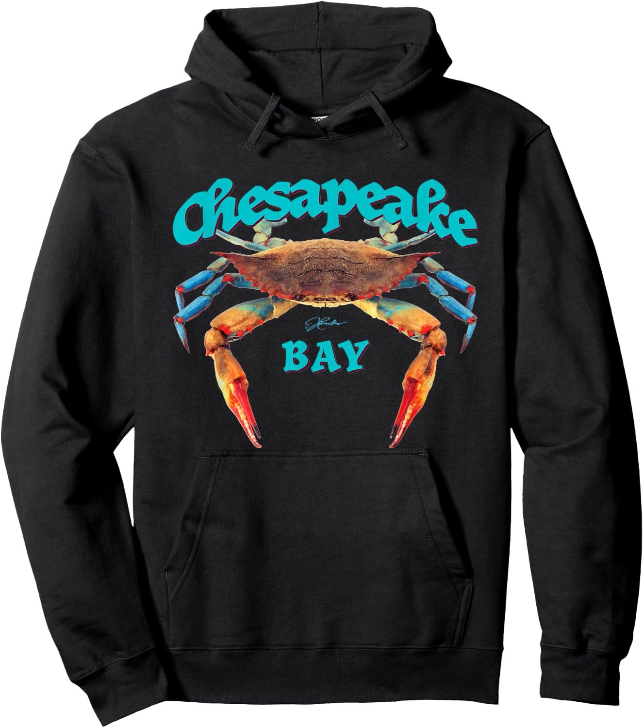 JCombs: Chesapeake Bay Blue Crab Hoodie - Hoodie | Black