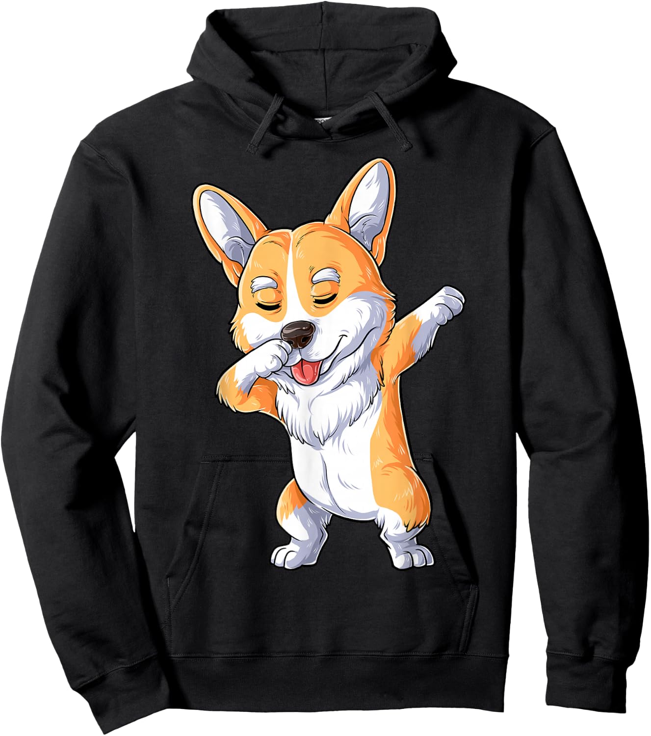 Dabbing Corgi T Shirt Boys Kids Dog Lover Dab Dance Gifts Hoodie - Hoodie | Black
